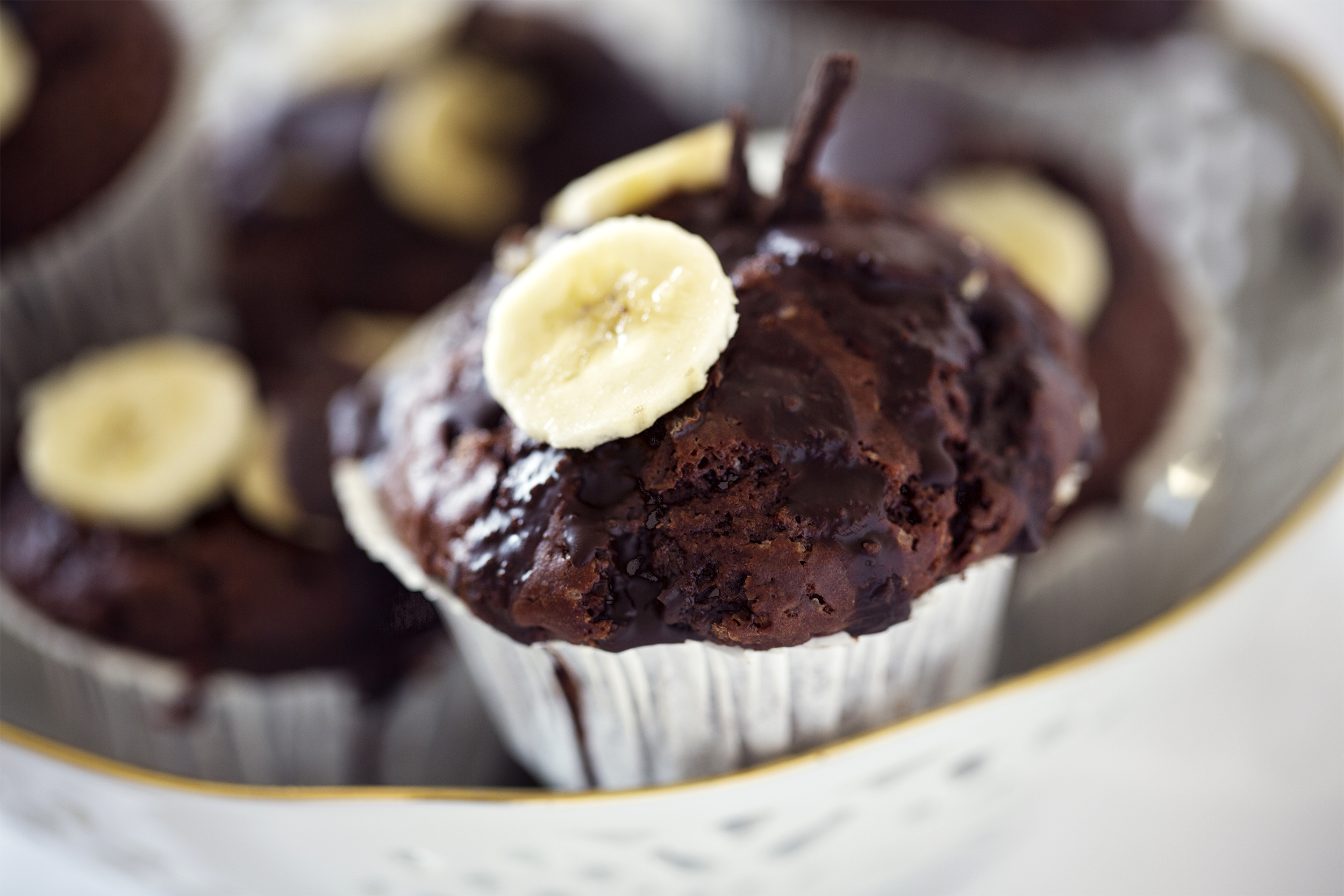 Chocolate banana cupcakes