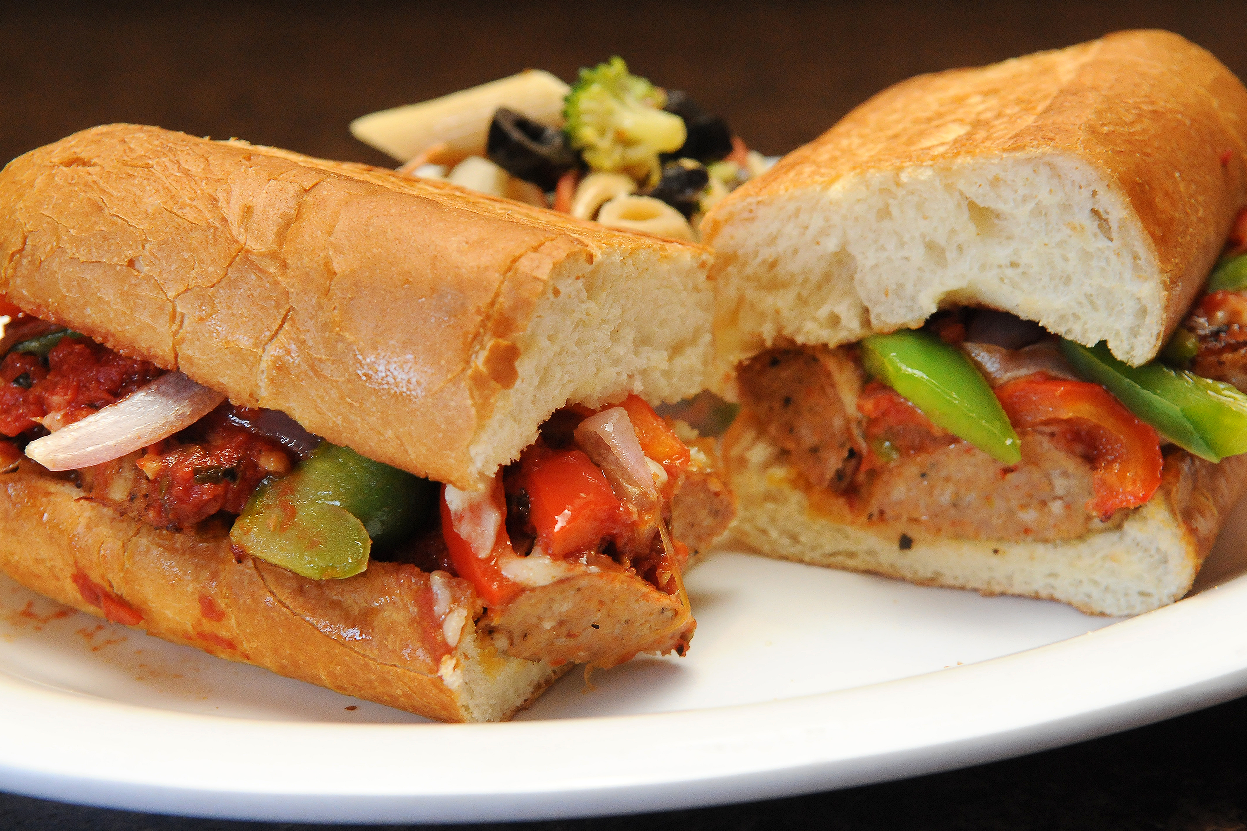 Sausage pepper sandwich