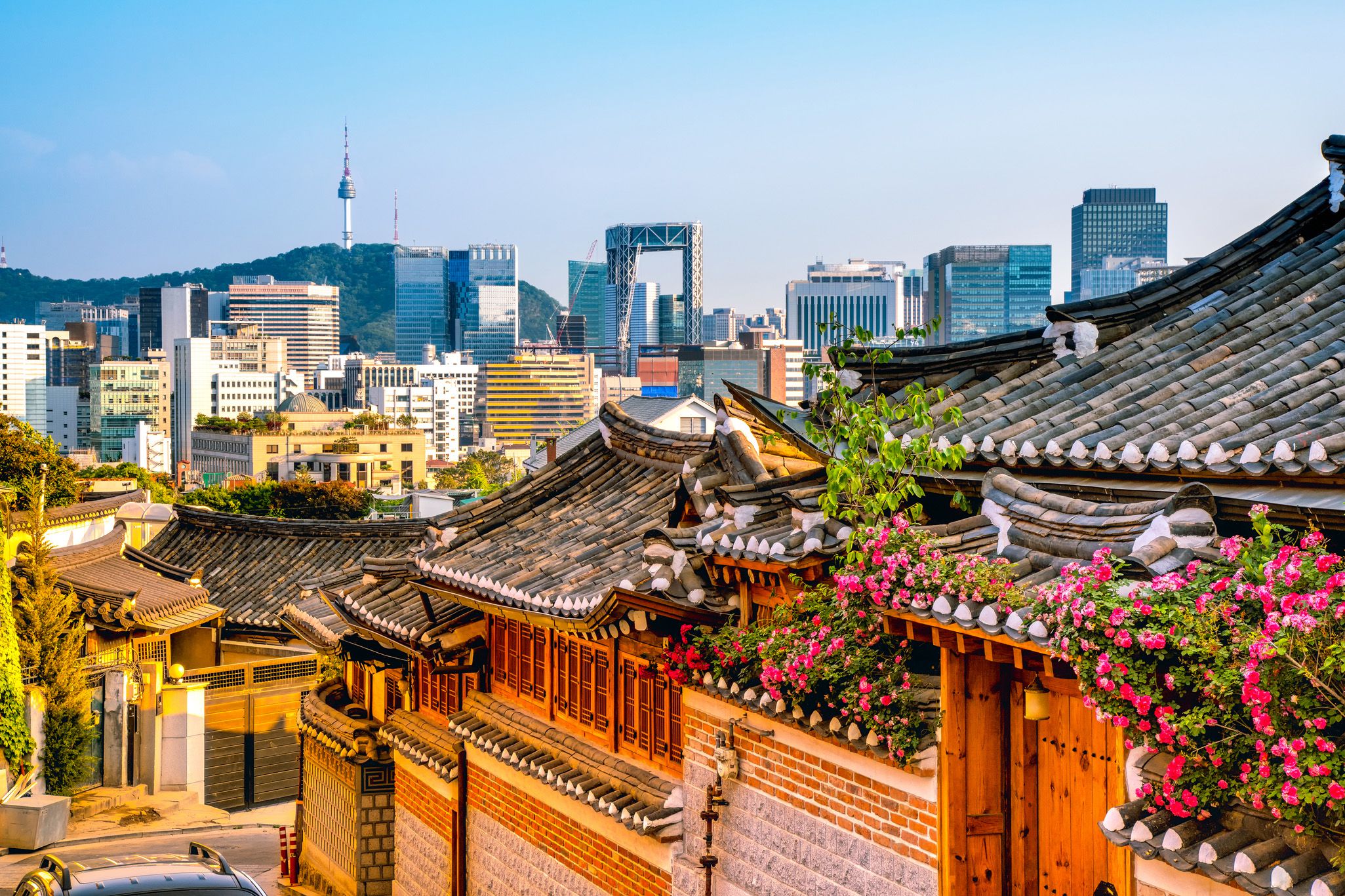 bukchon hanok village in seoul, south korea