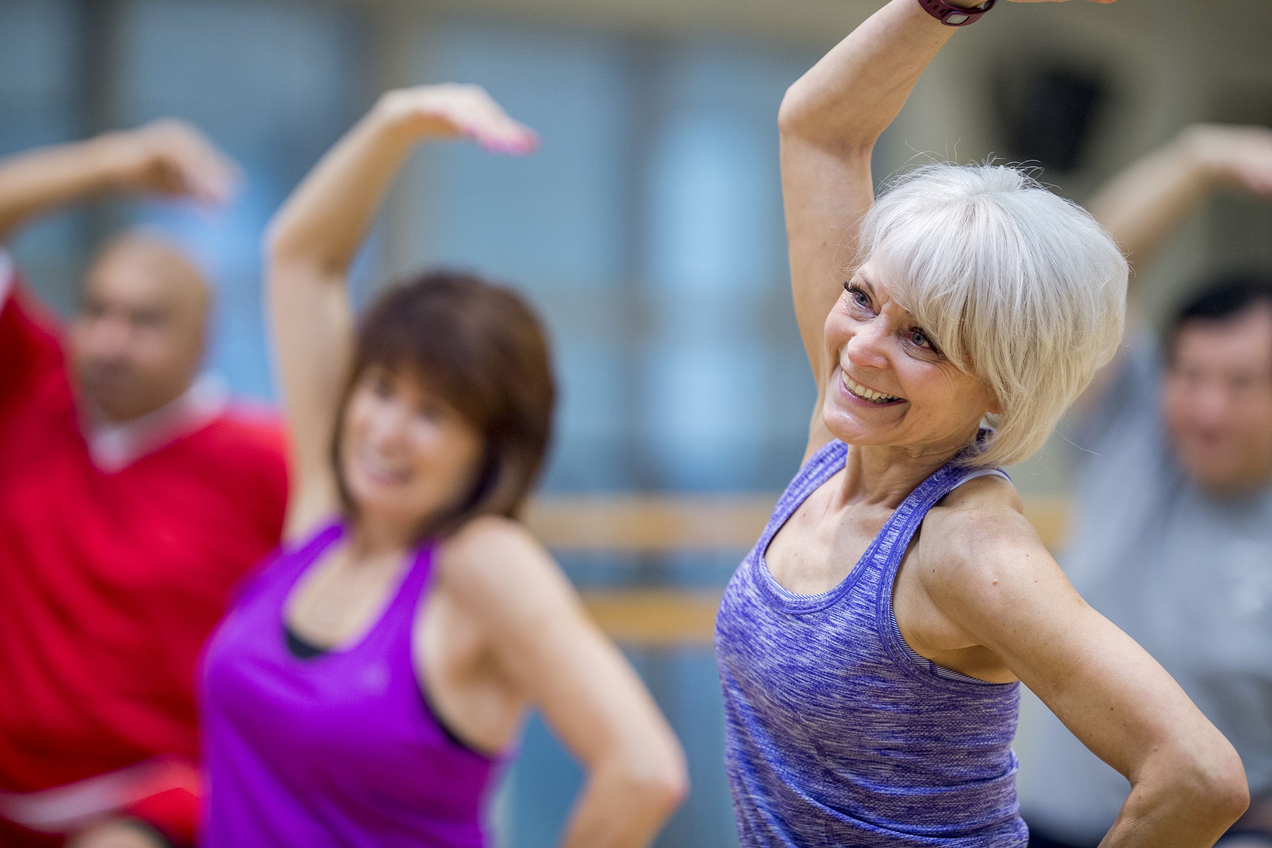 senior in workout class