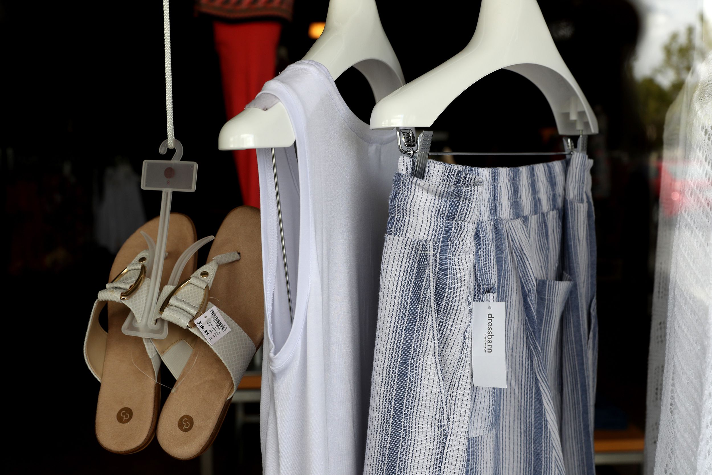 Clothes are displayed at a DressBarn store on May 21, 2019 in El Cerrito, California.