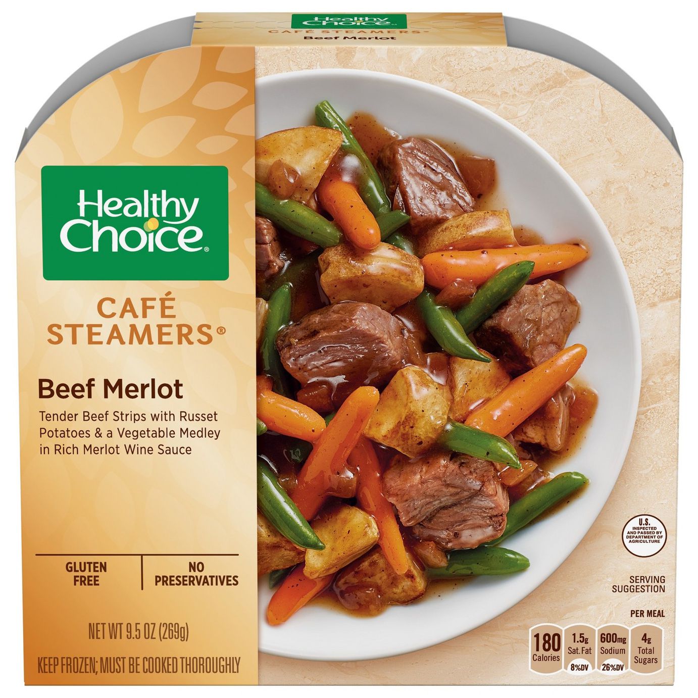 Healthy Choice Café Steamers Frozen Roasted Beef Merlot