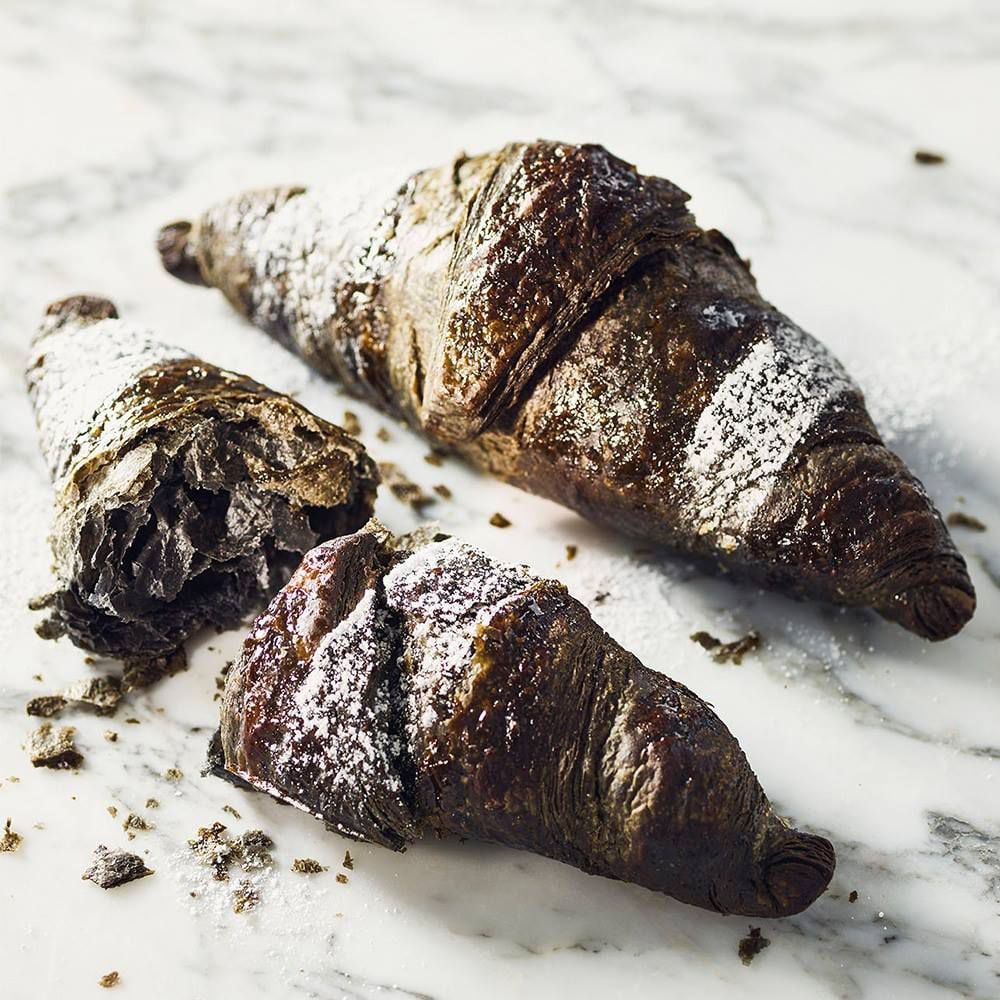 Charcoal-Activated Vegan Croissants at Coco di Mama