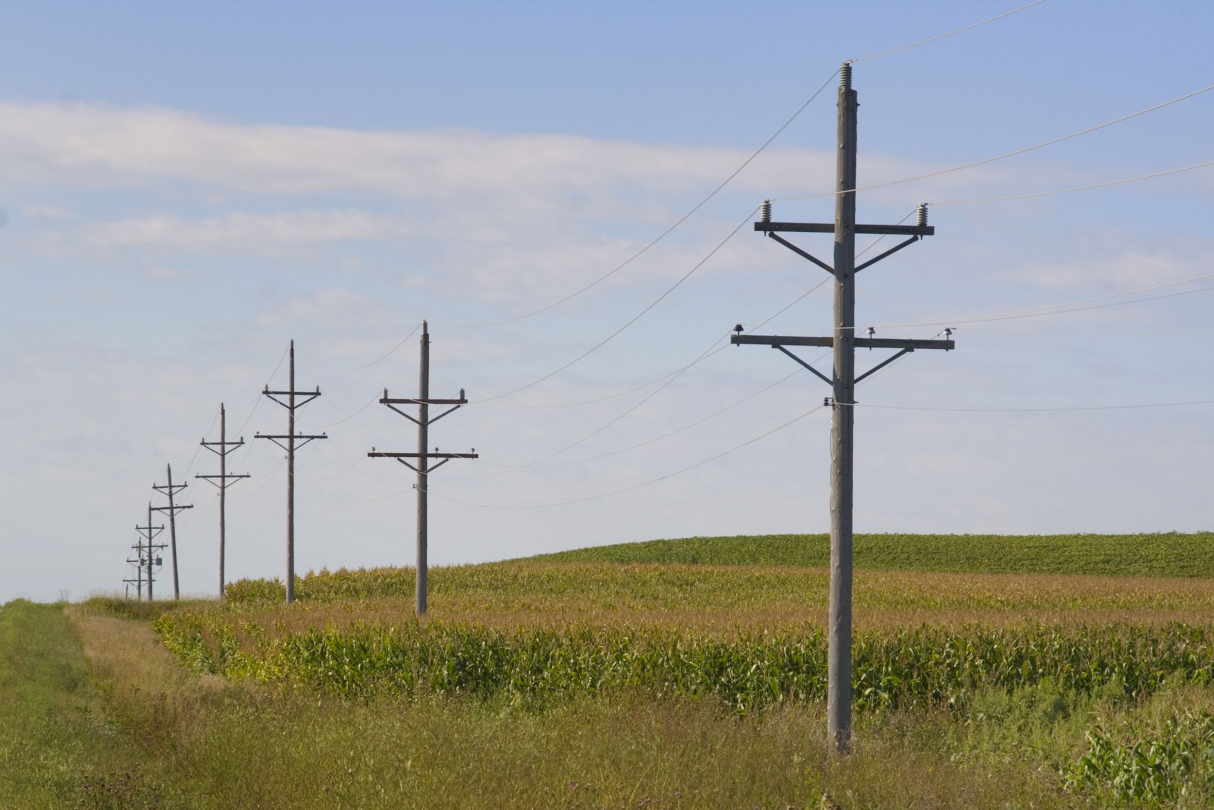 rural power lines, Minnesota