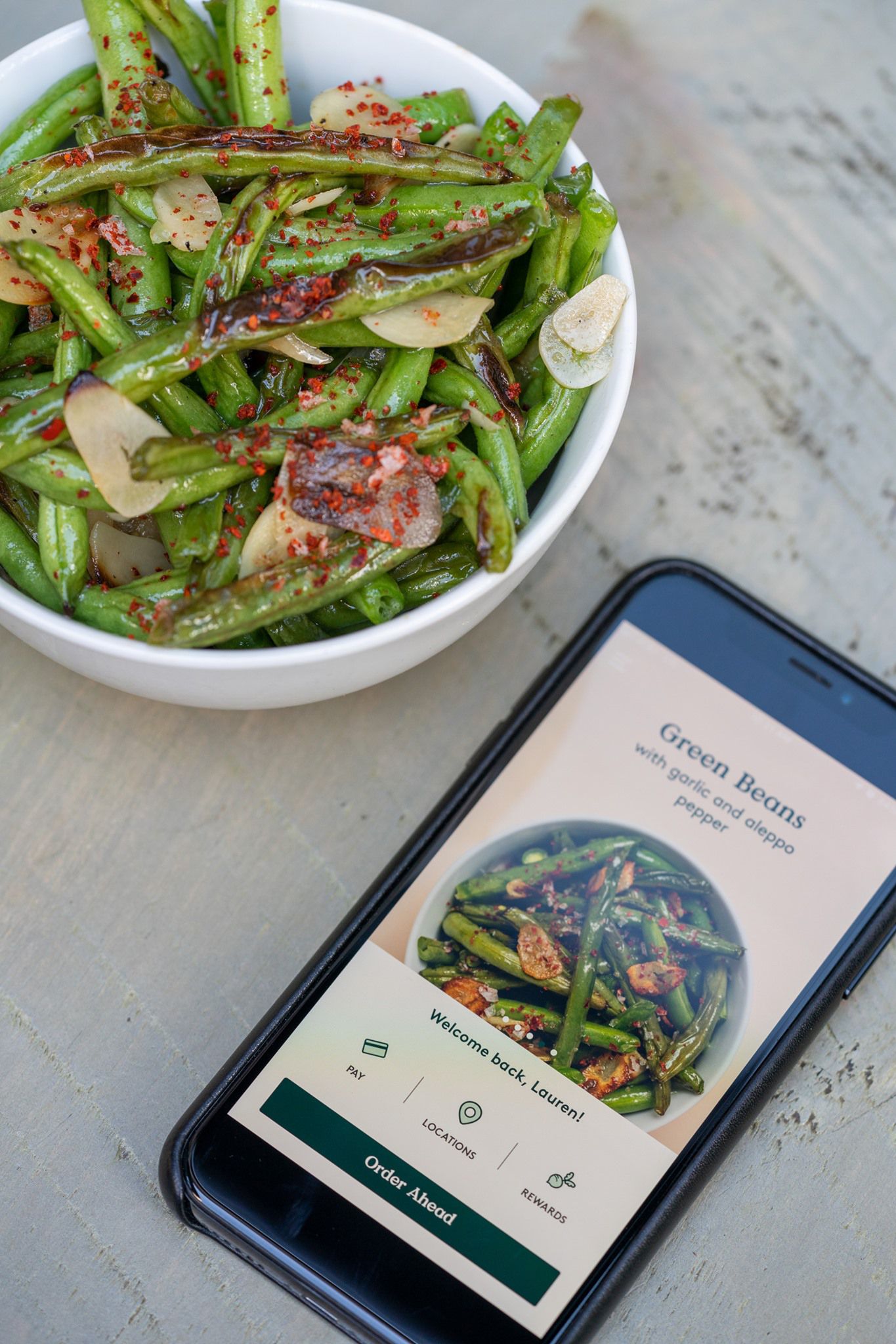 the little beet app and green beans