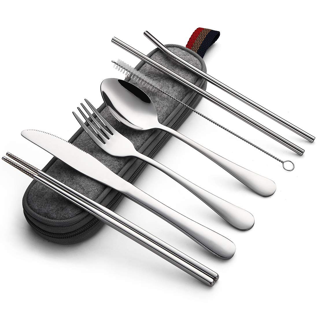 Devico Portable Utensils, Travel Camping Cutlery Set