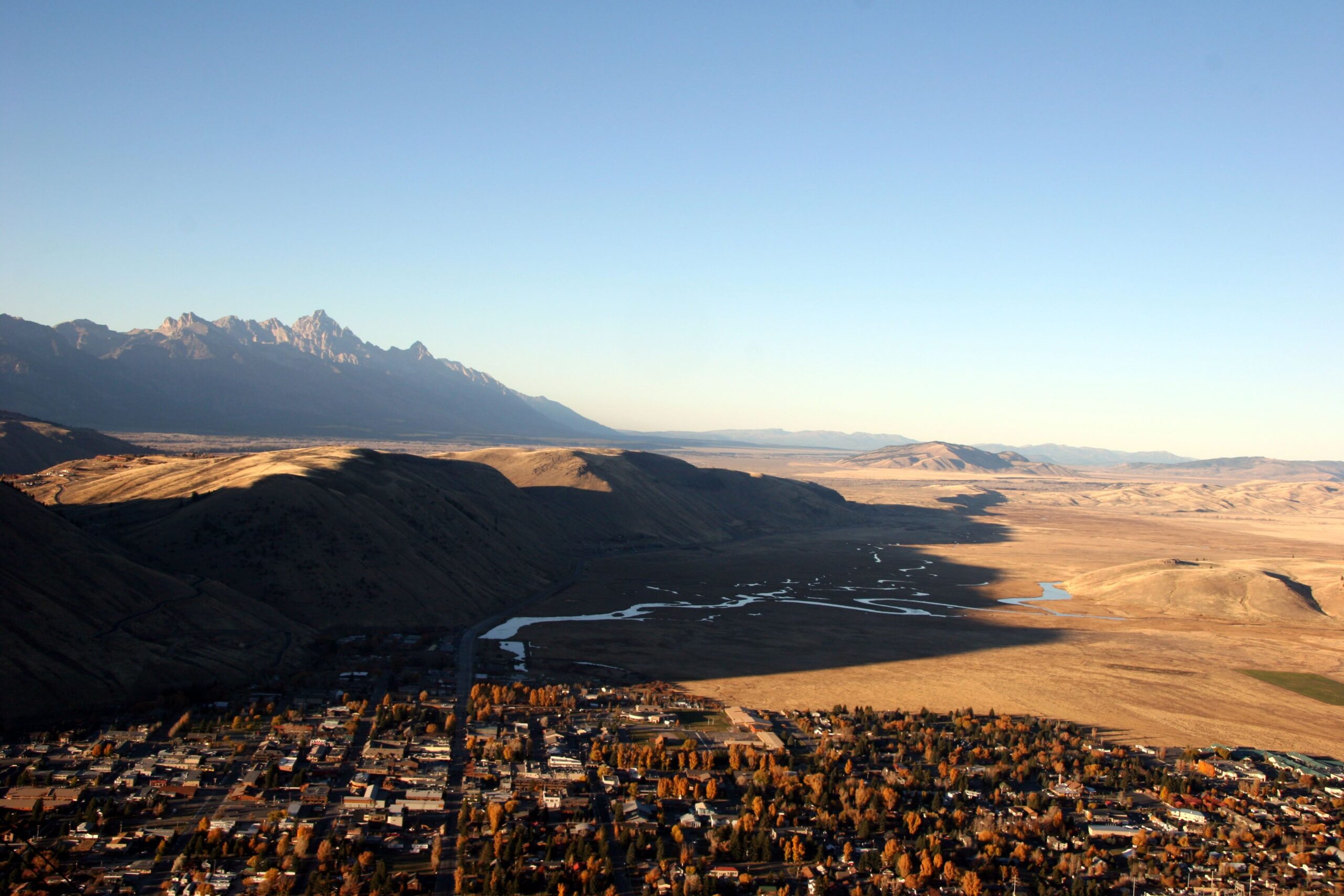 jackson hole with grand teton national park in the background