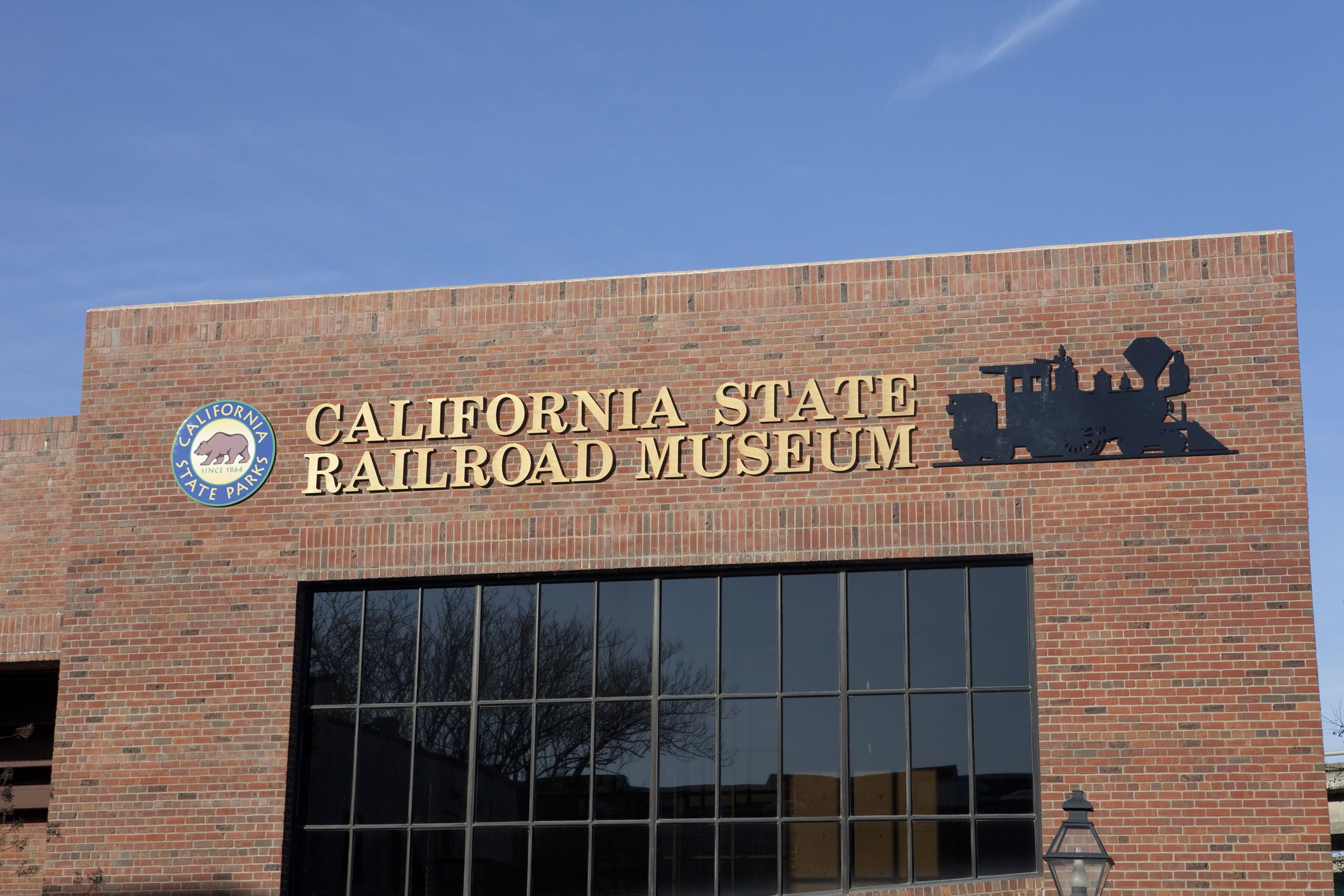 front of california state railroad museum in old sacramento