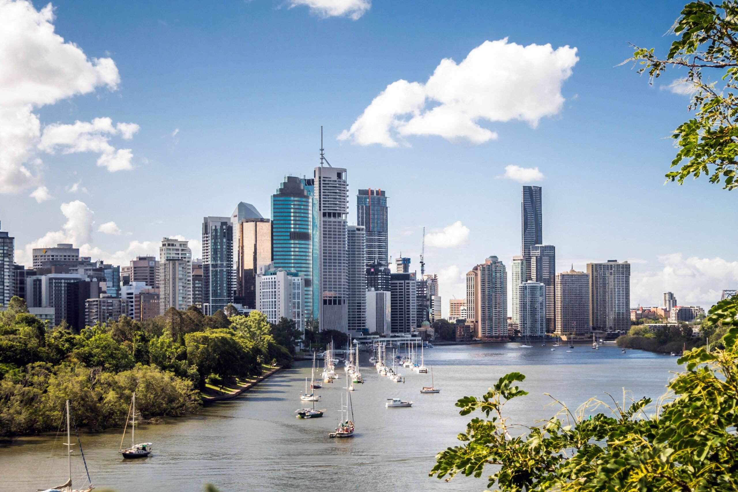 view of skyscrapers from kangaroo point