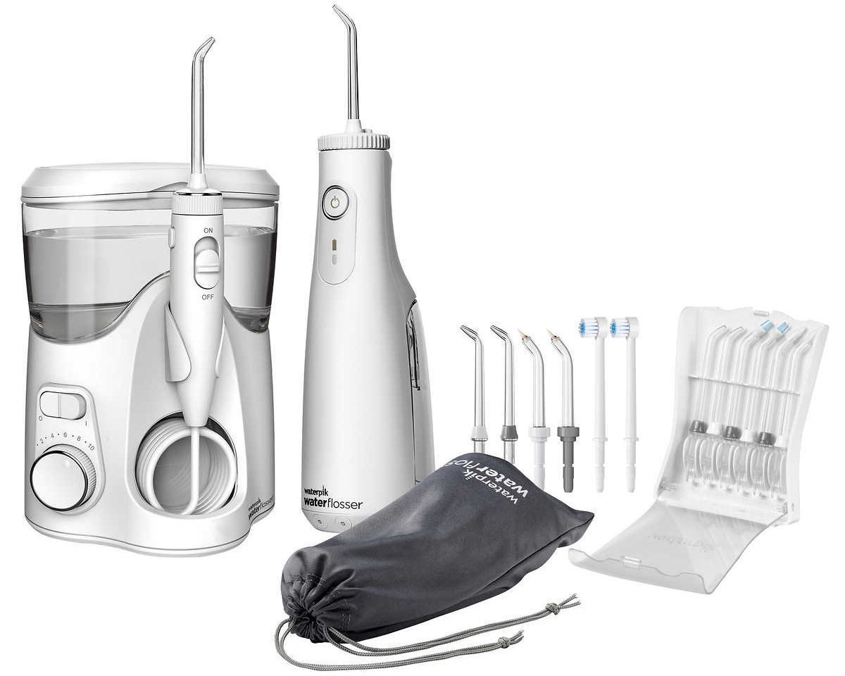 waterpik ultra plus and cordless select water flosser combo pack