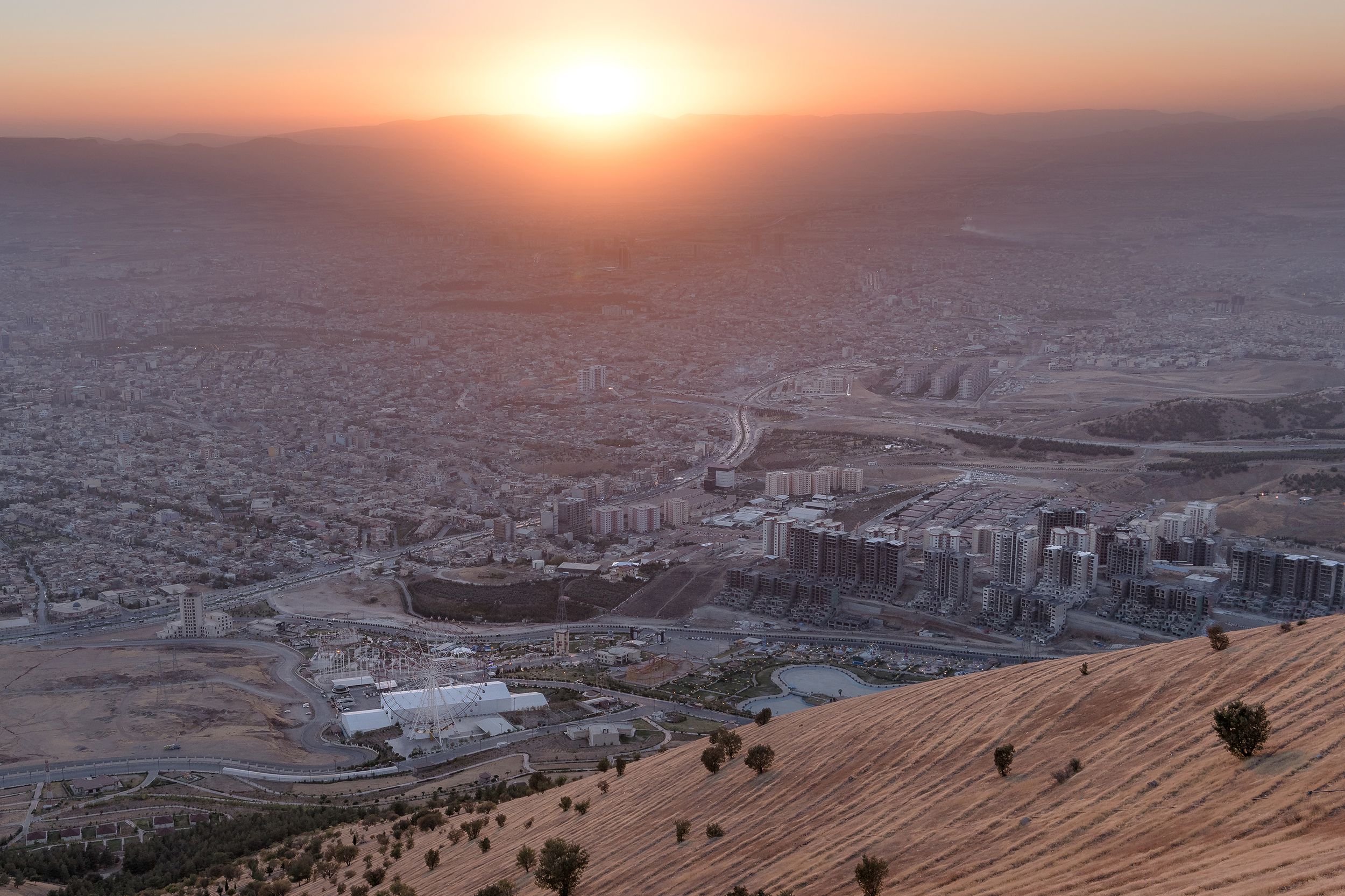 sunset, Sulaymaniyah, Iraq