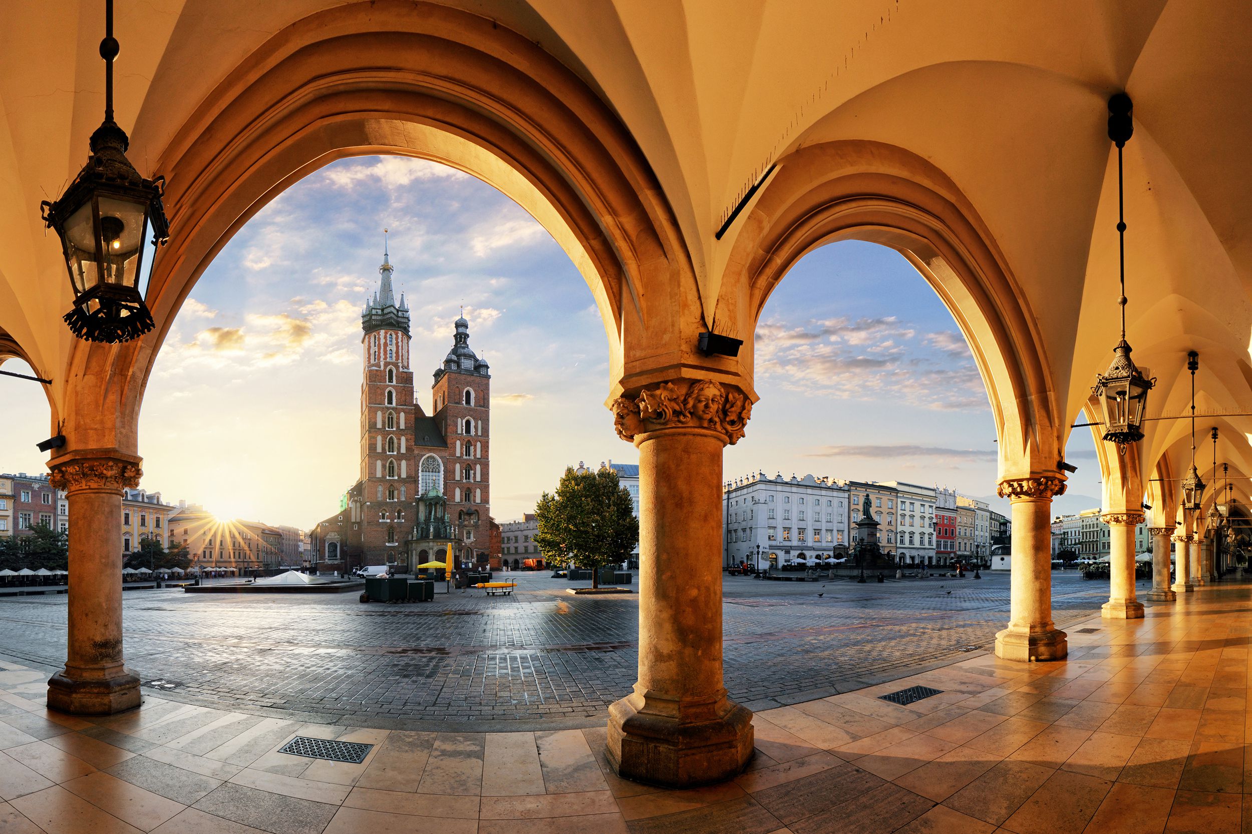 Krakow at sunrise, Poland