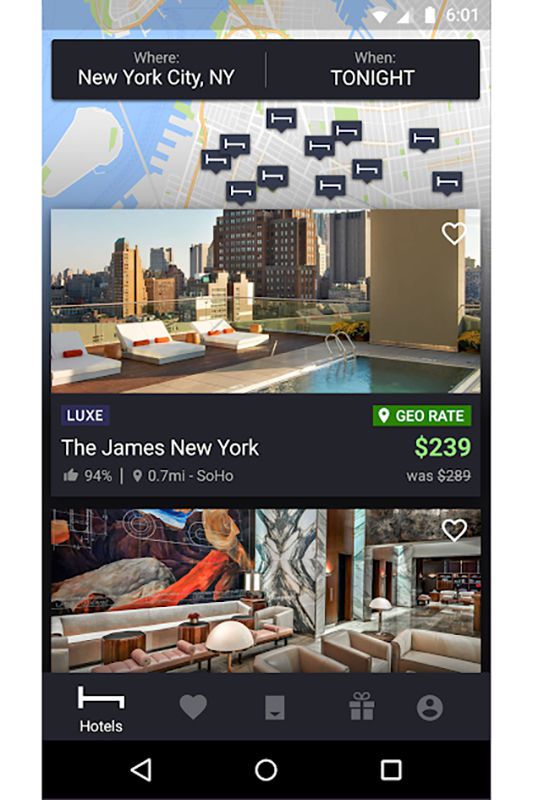 Hotel Tonight App