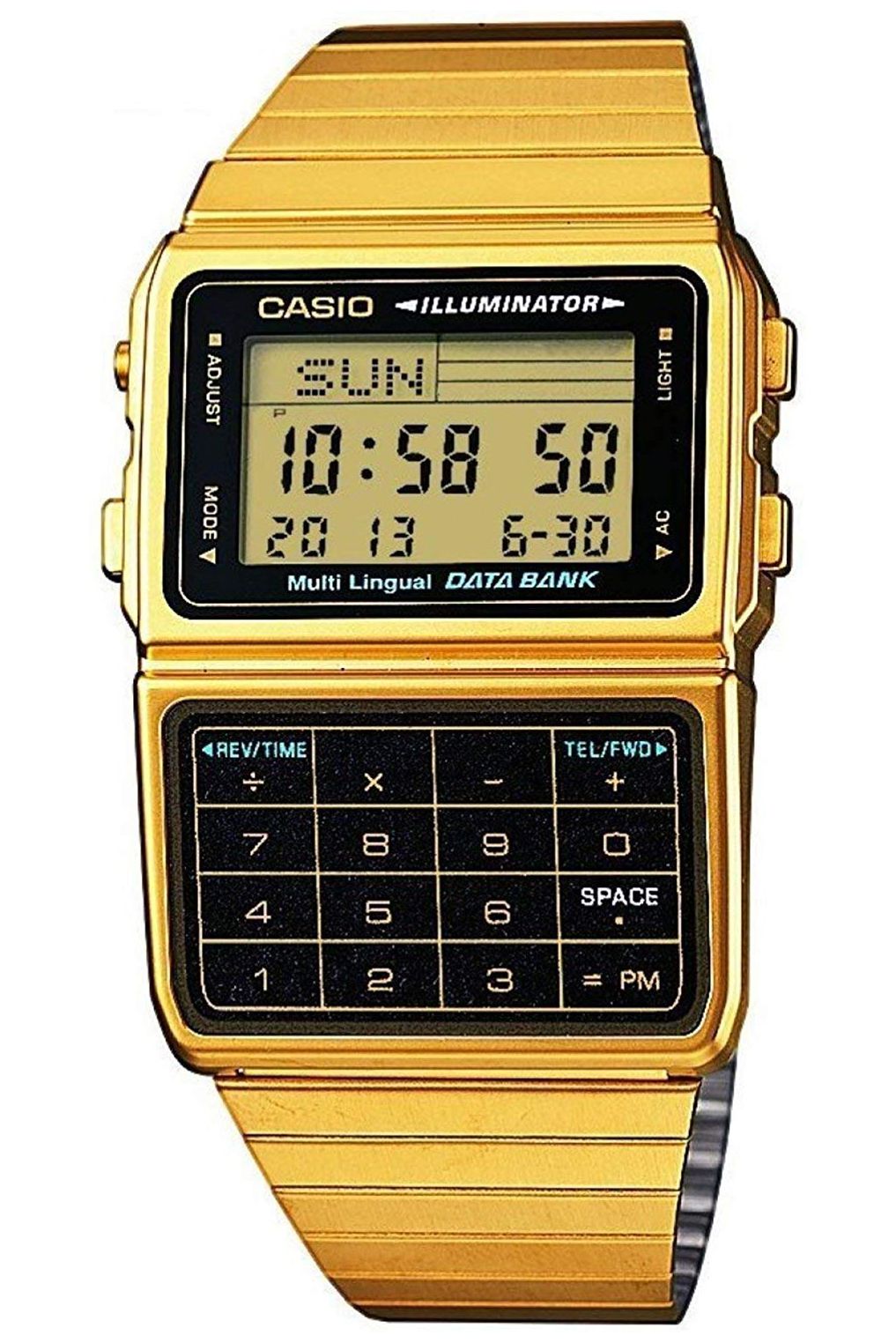Casio Men's Gold Tone Calculator Watch