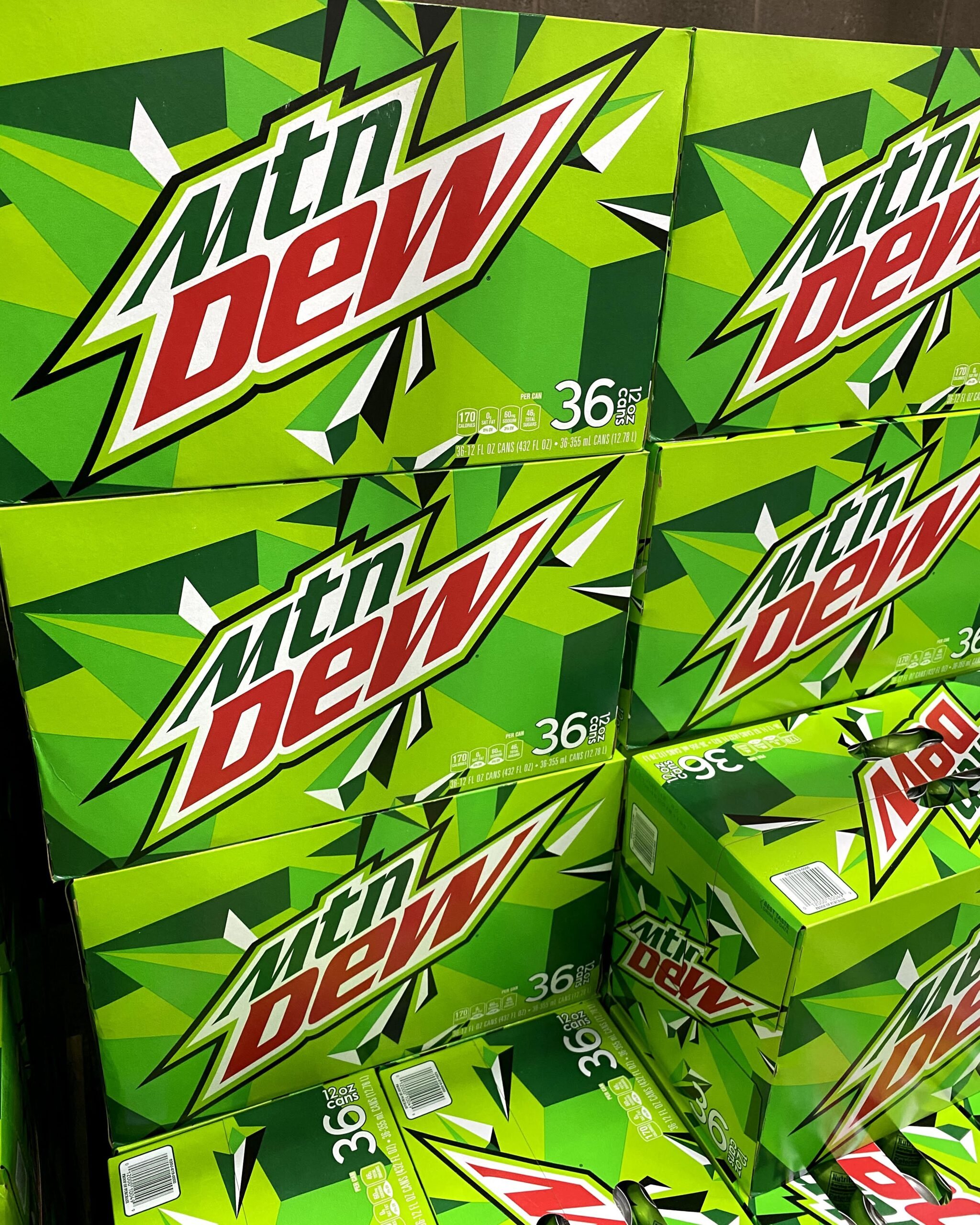 Soda (Cans) of Mountain Dew