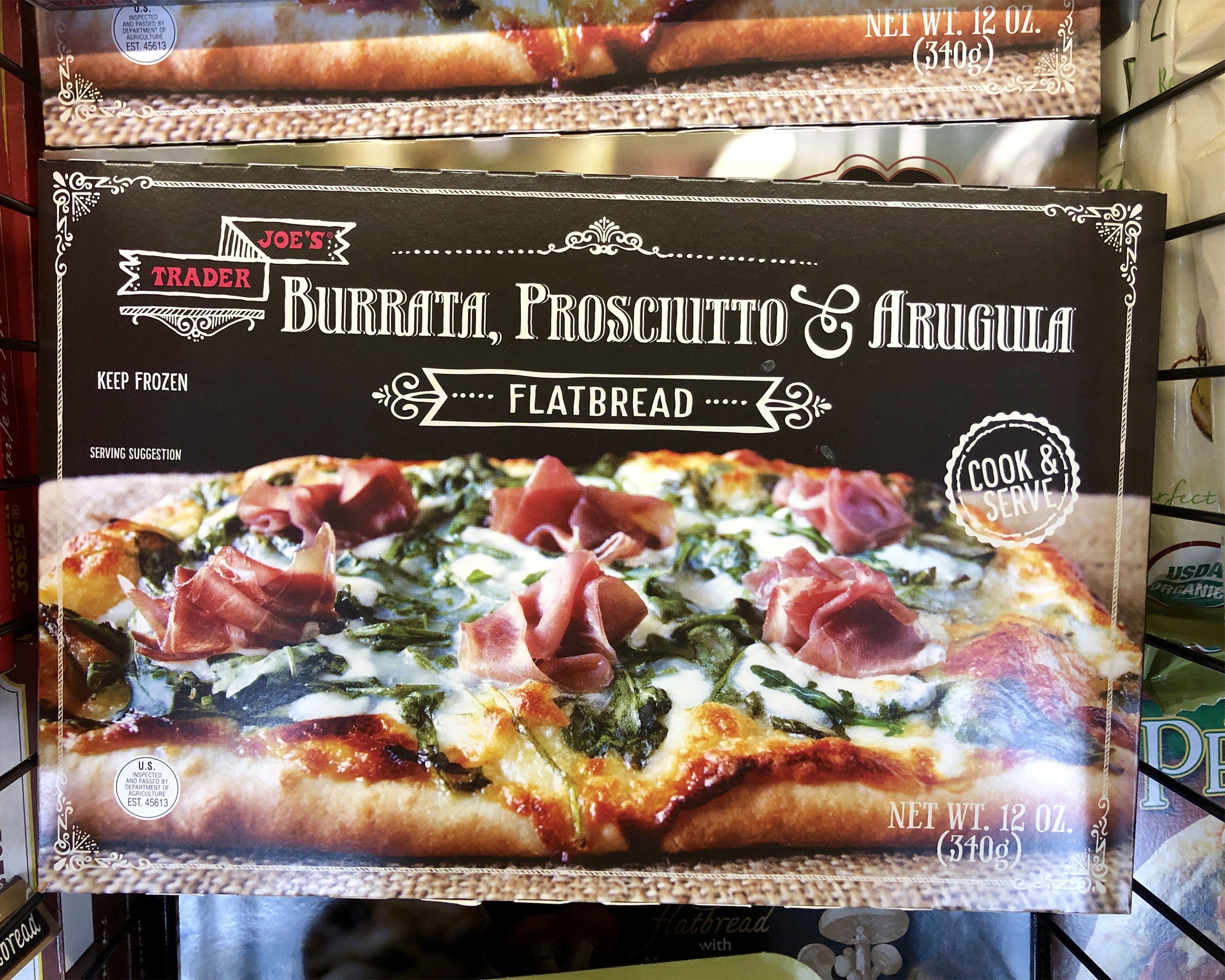 Burrata, Prosciutto, and Arugula Flatbread