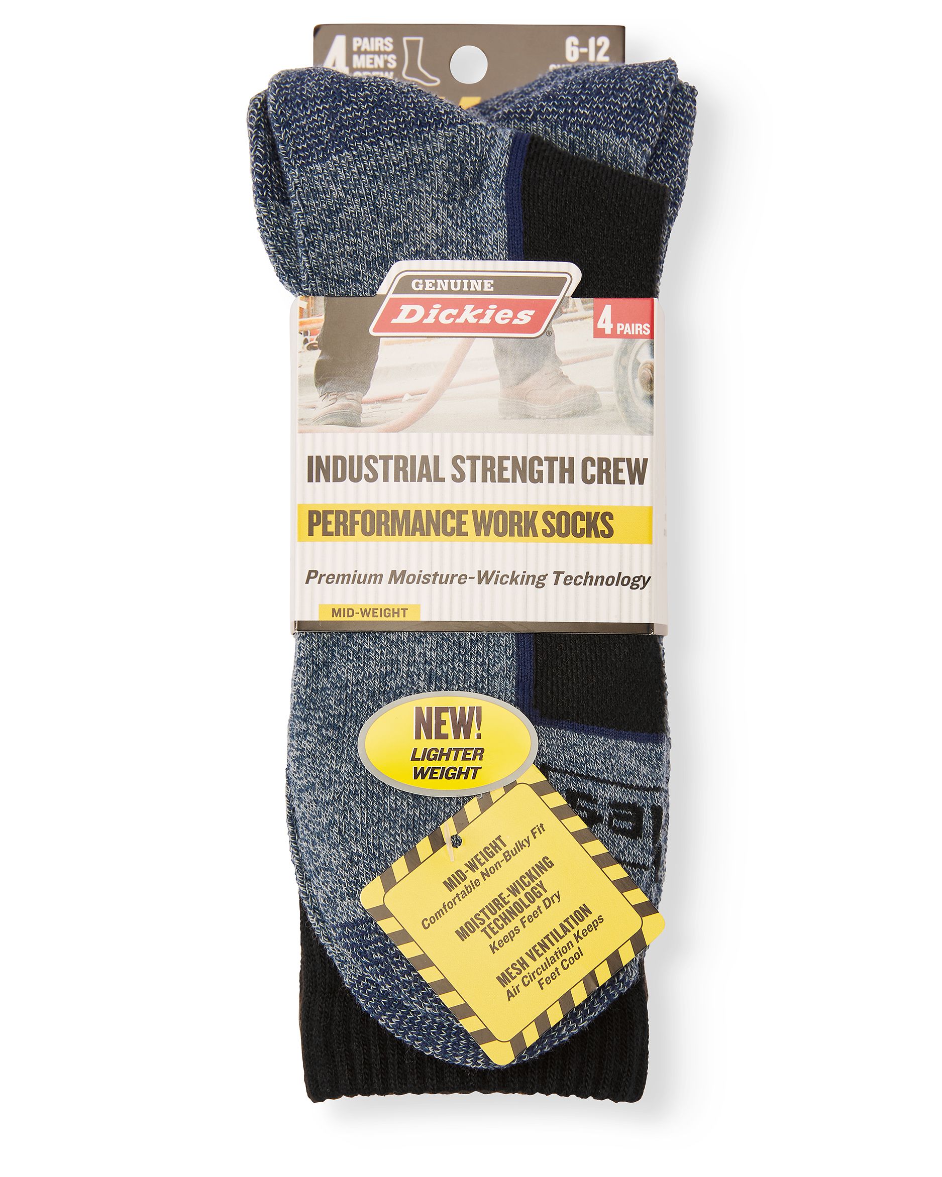 Dickies Men's Industrial Strength Performance Crew Sock Winner