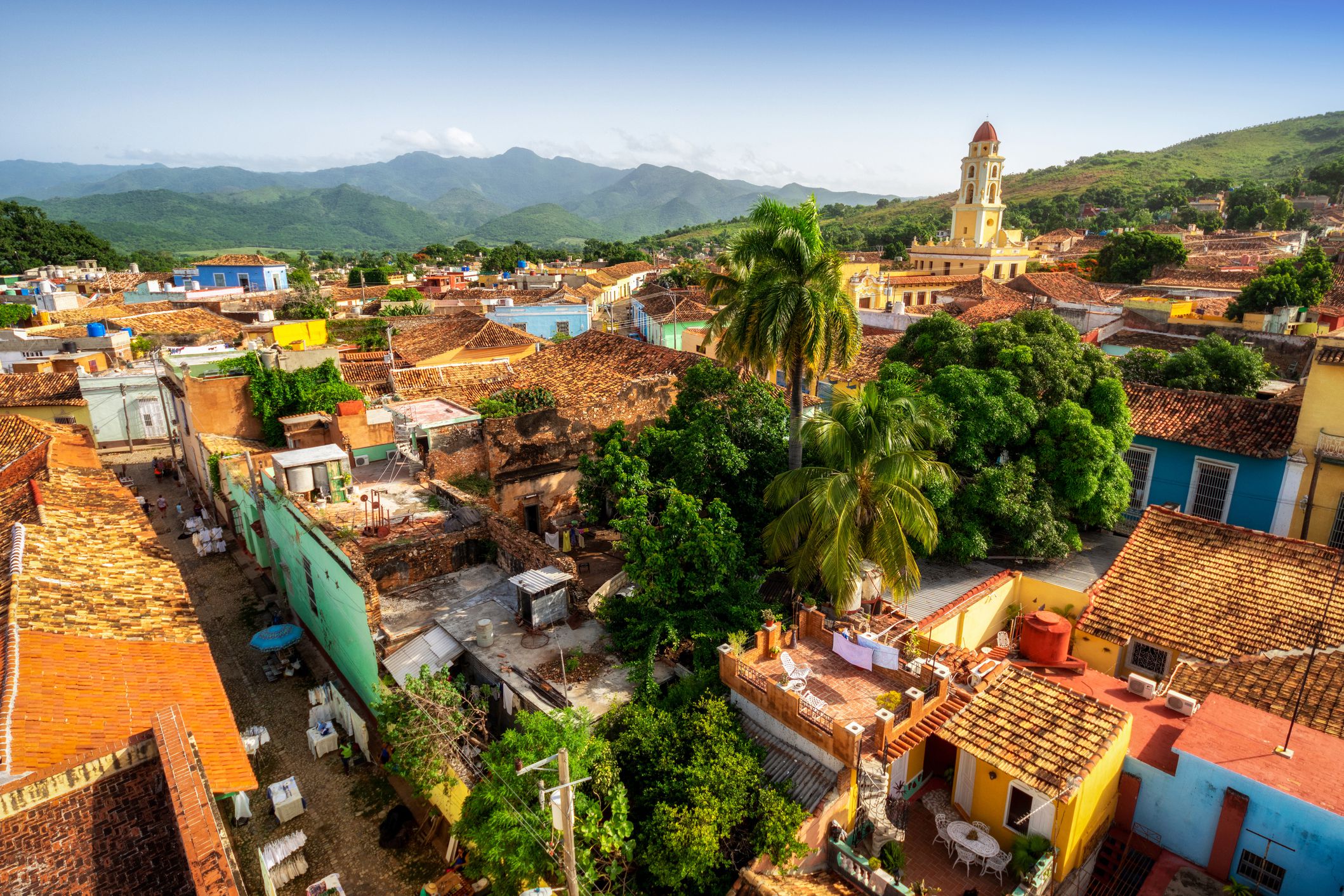 Aerial view of Trinidad in the morning. Cuba