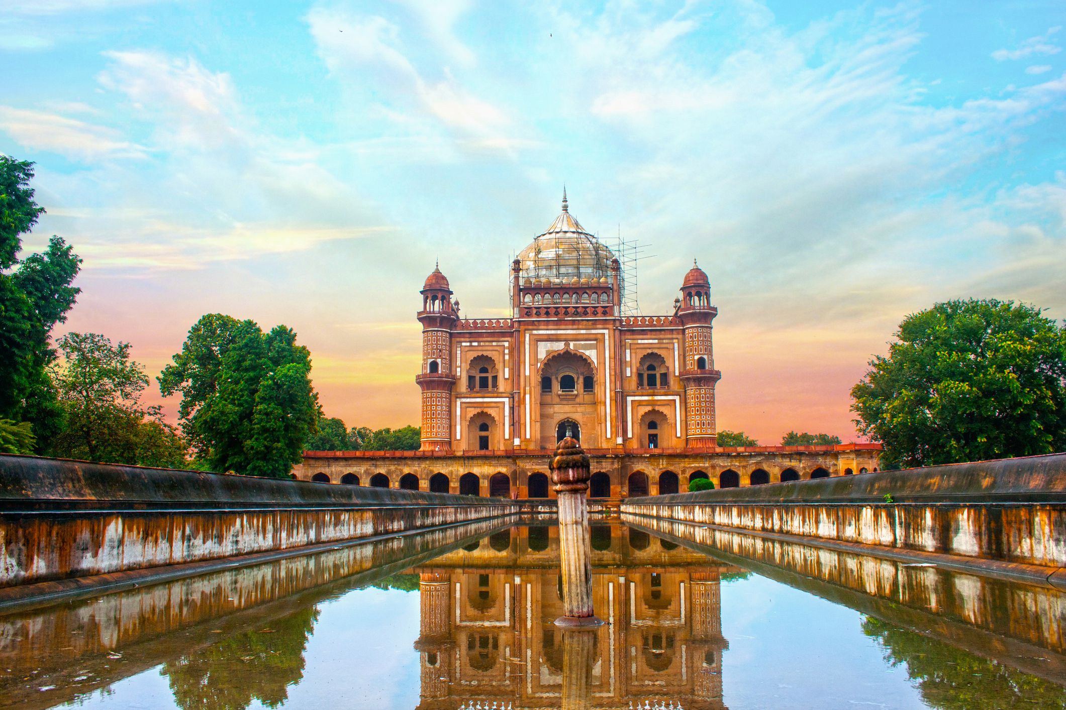 Safdarjung's Tomb is a sandstone and marble mausoleum in Delhi