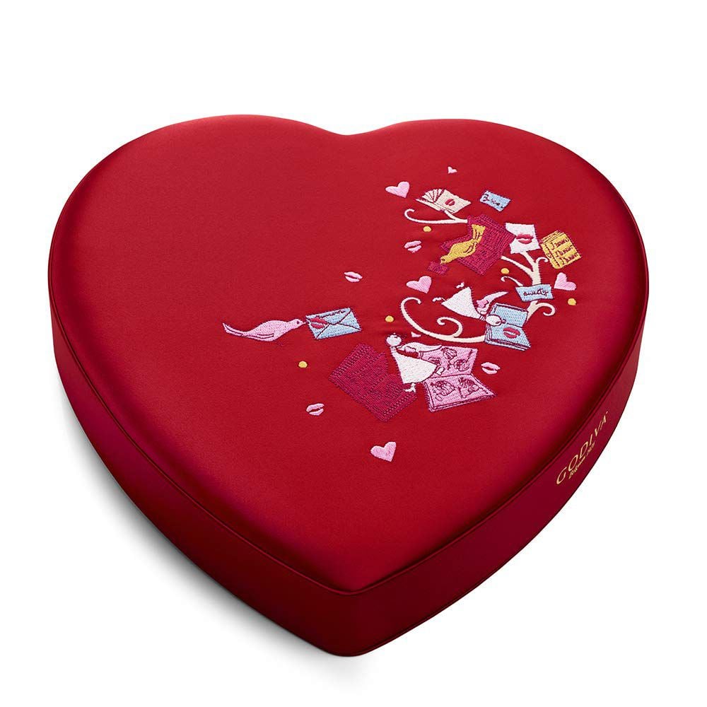 Godiva Chocolatier Fabric Heart Chocolate Gift Box