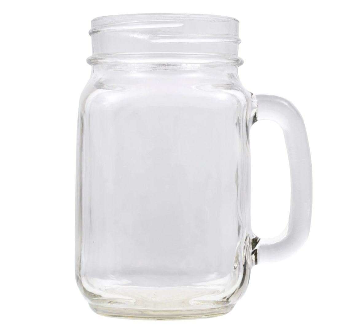 Glass Pint Jar Mugs