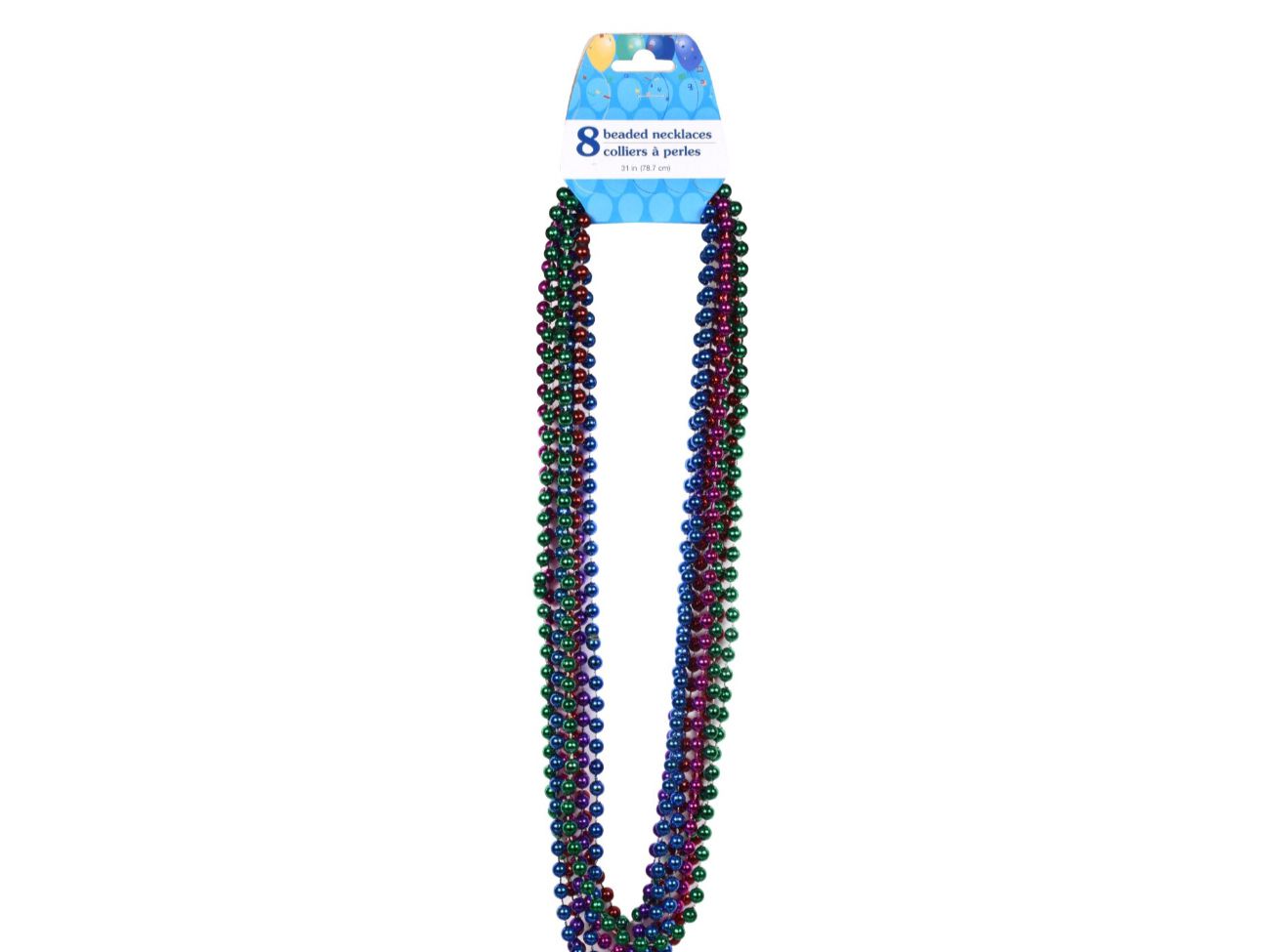 Metallic Beaded Party Necklaces, 8 ct.