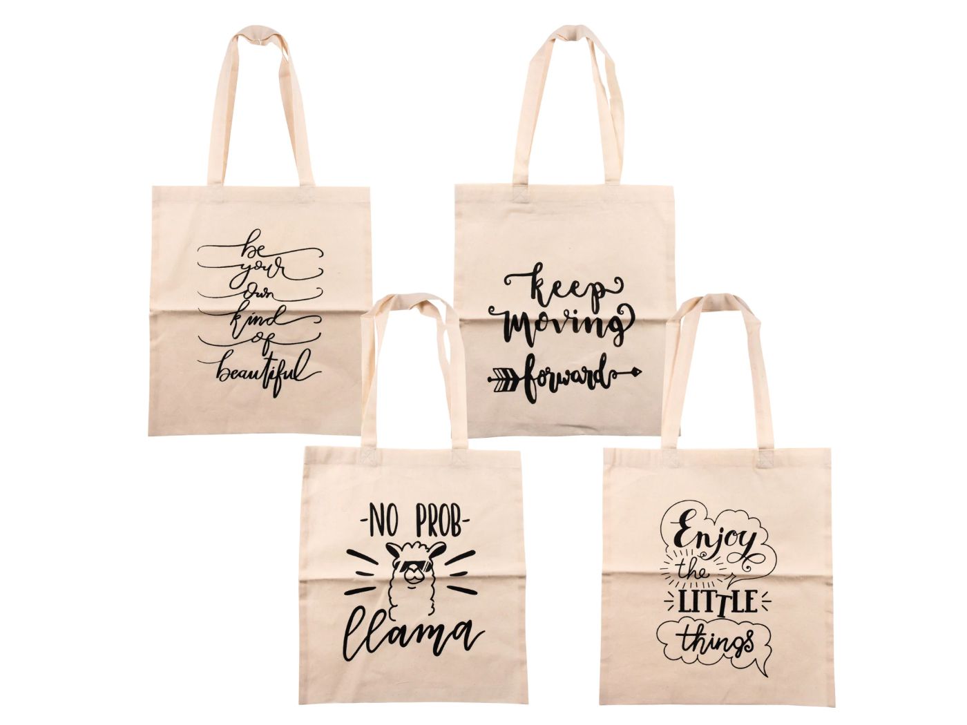 Reusable Inspirational Fabric Tote Bags