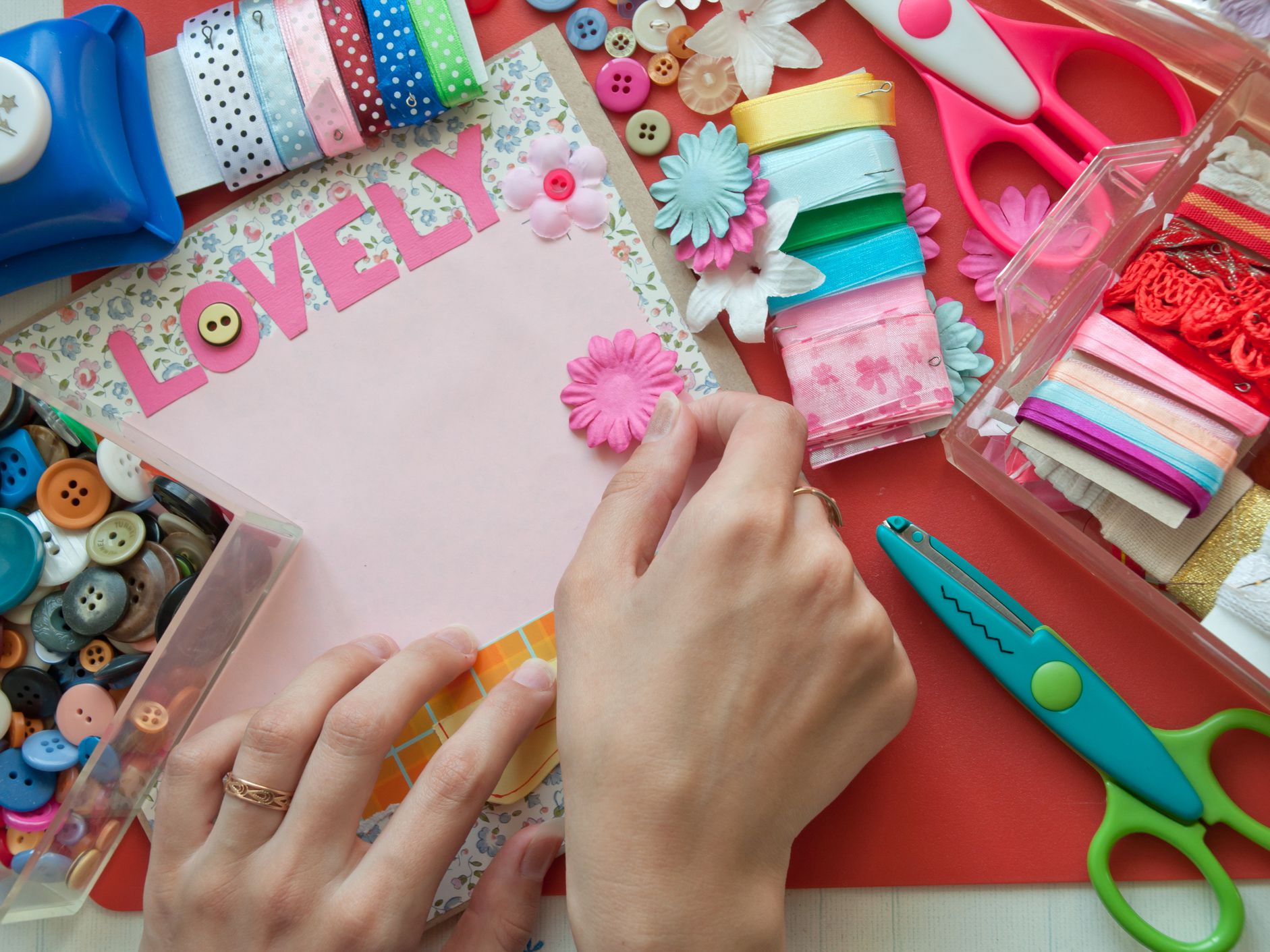 Scrapbooking in process