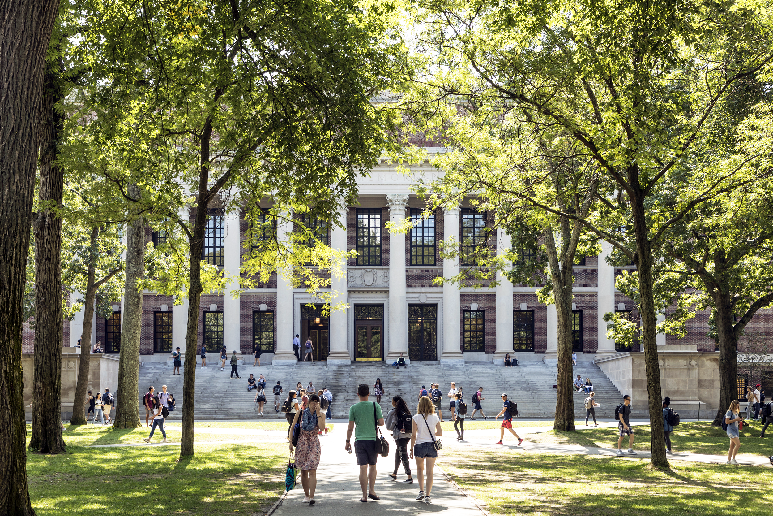 Outside view of a college campus