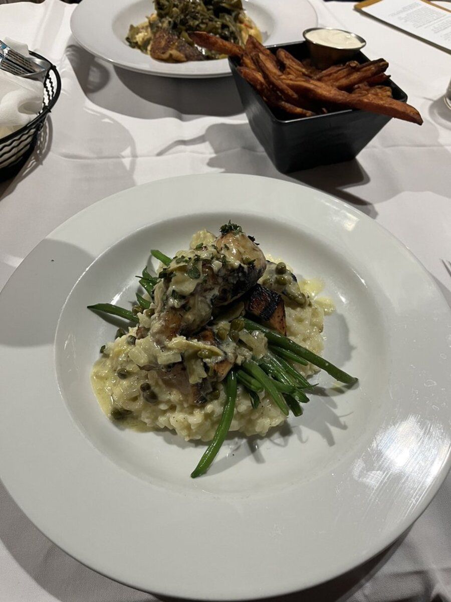 entree on plate at The Cellar, Newnan, Georgia