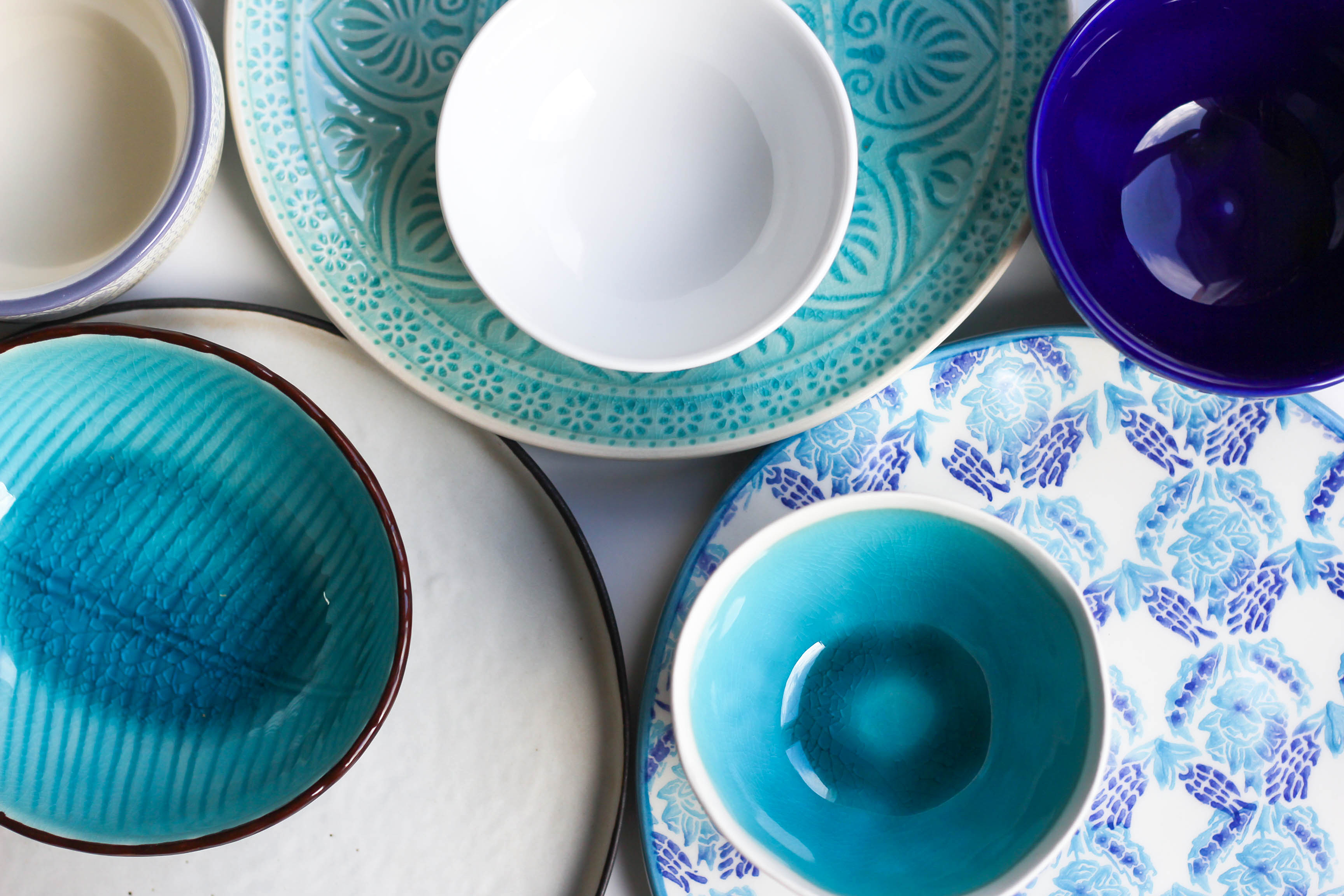 Blue dinnerware