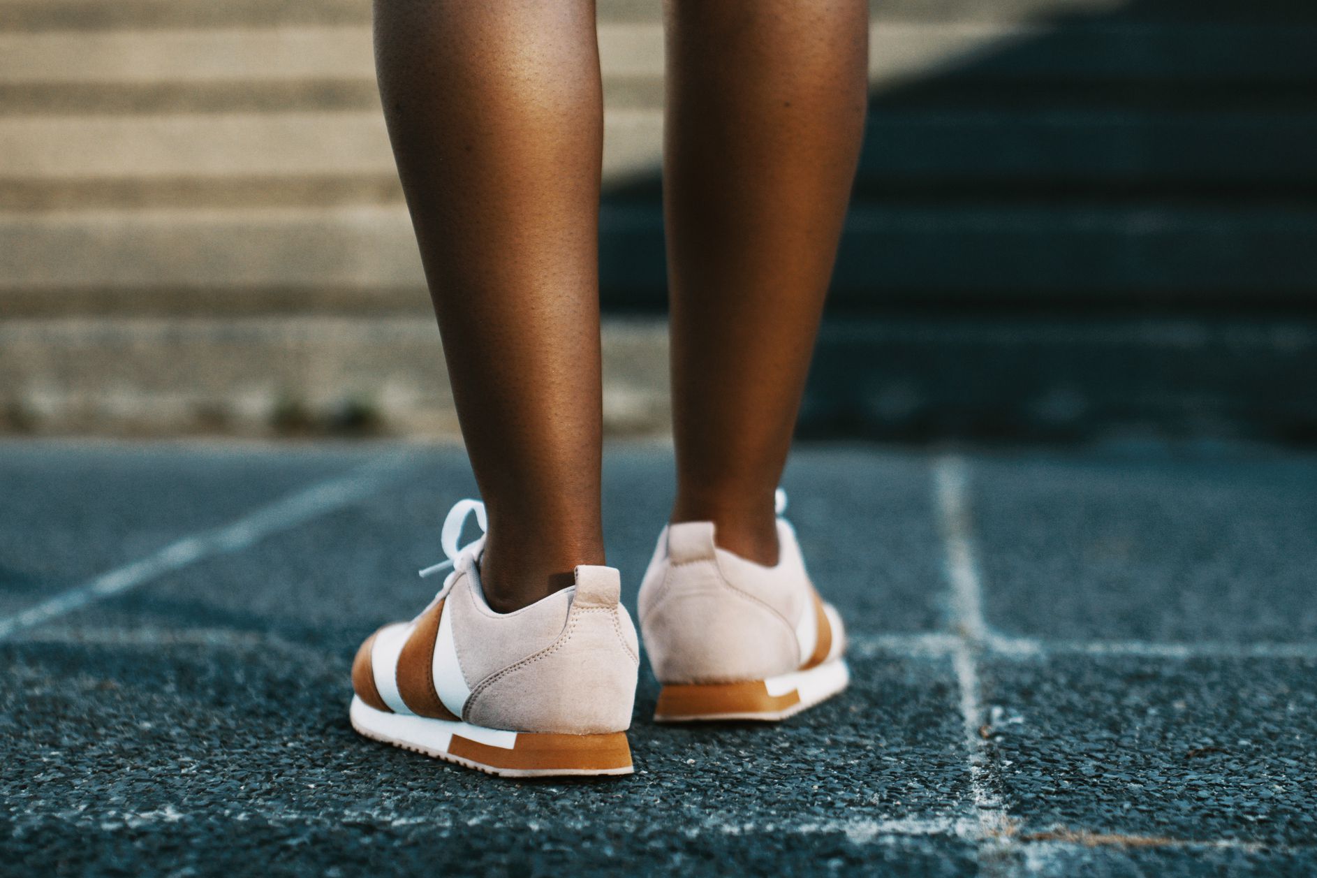 close-up of sneakers