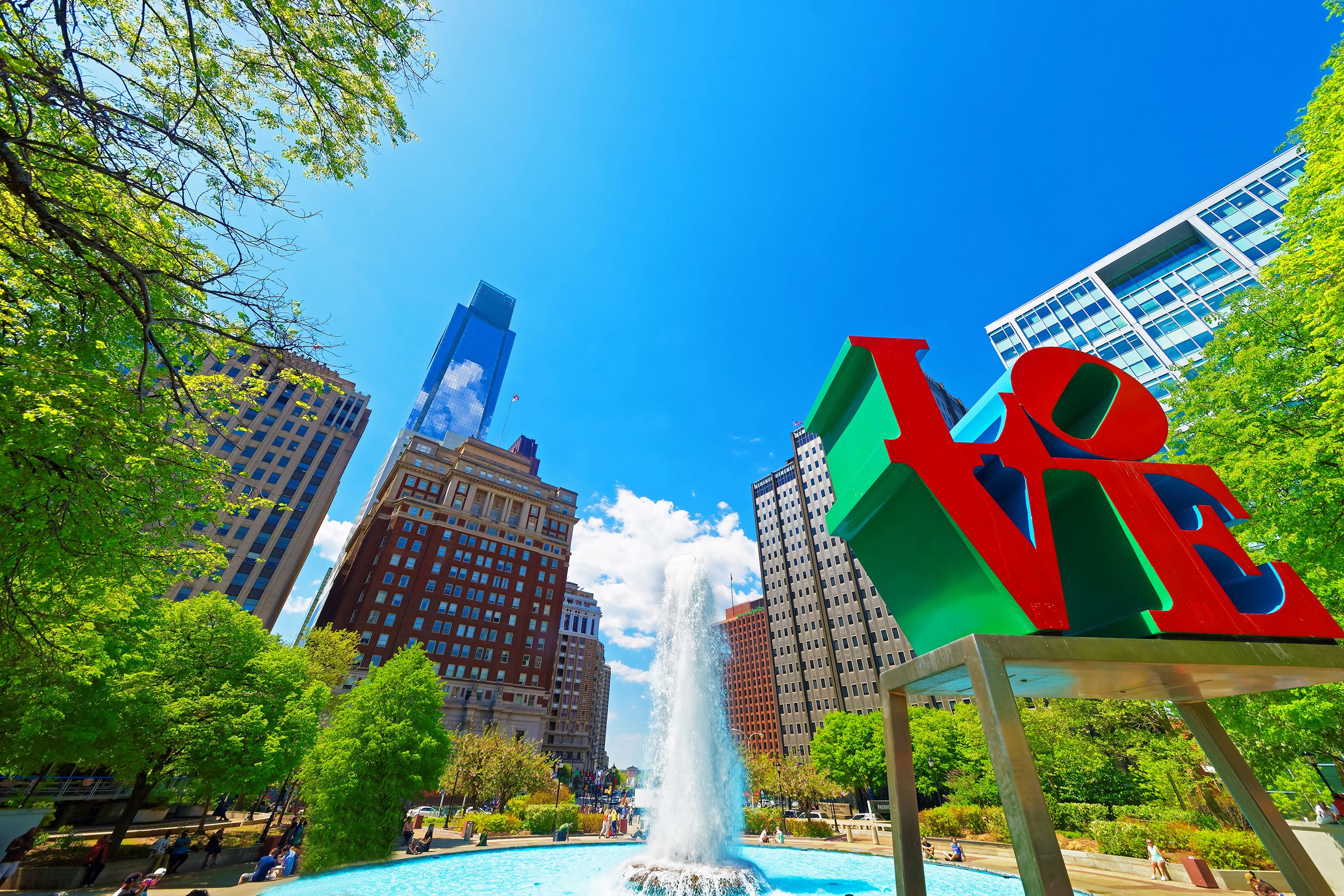 Love sculpture in the Love Park in Philadelphia