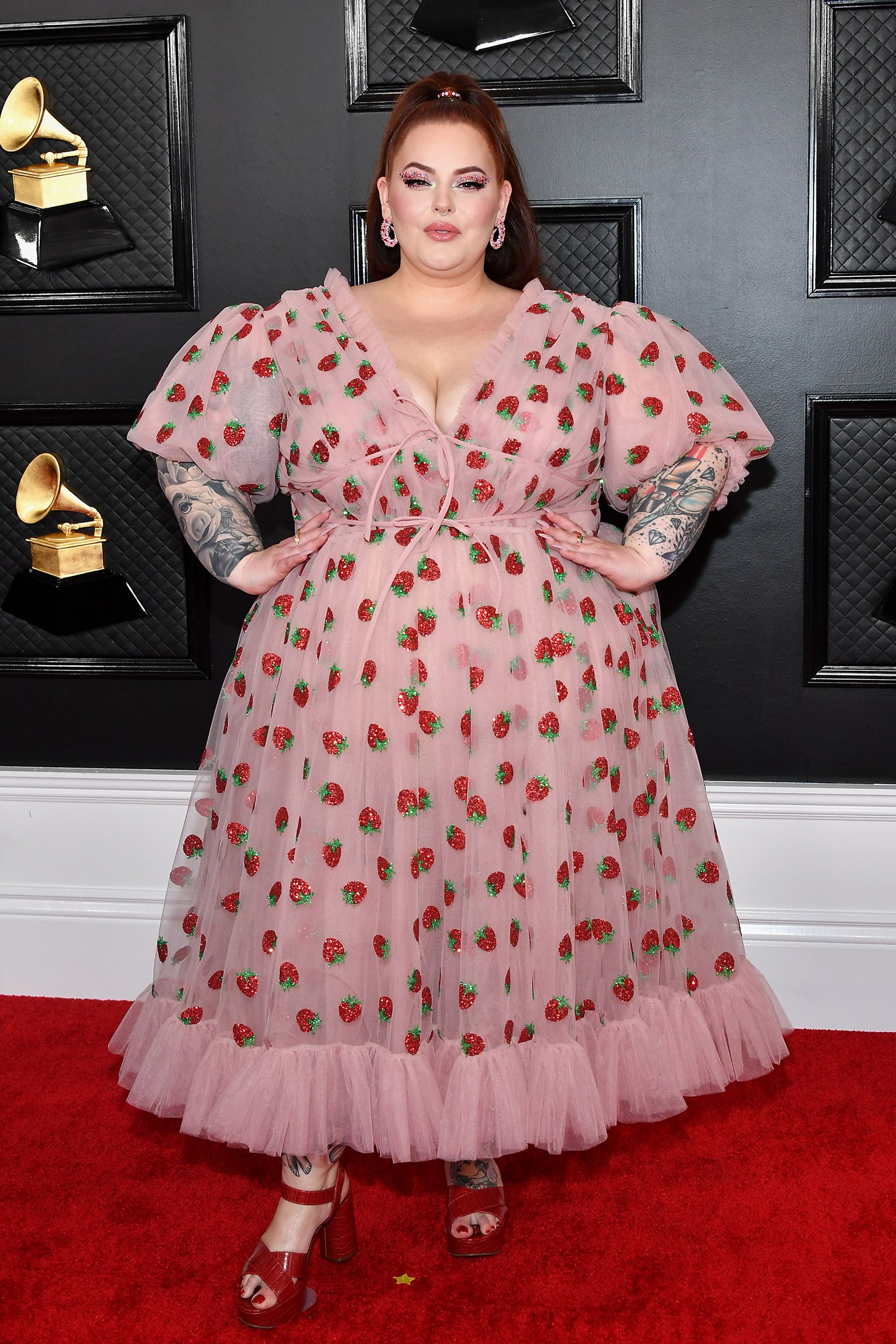 Tess Holliday attends the 62nd Annual GRAMMY Awards at Staples Center on January 26, 2020 in Los Angeles, California.