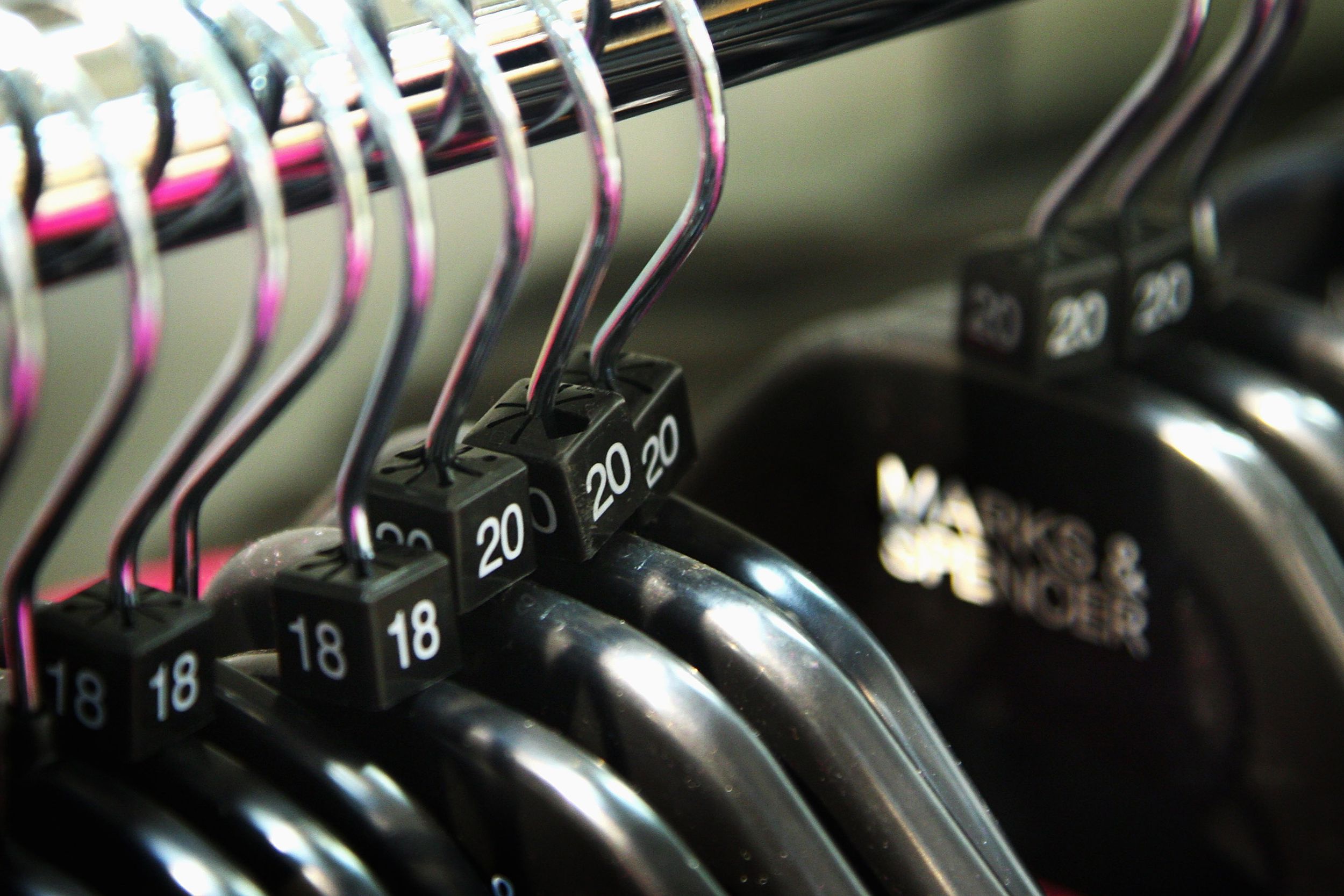 Plus-size clothes are seen at the newly opened Colliers Wood Marks and Spencers flagship store on May 1, 2008 in London, England.