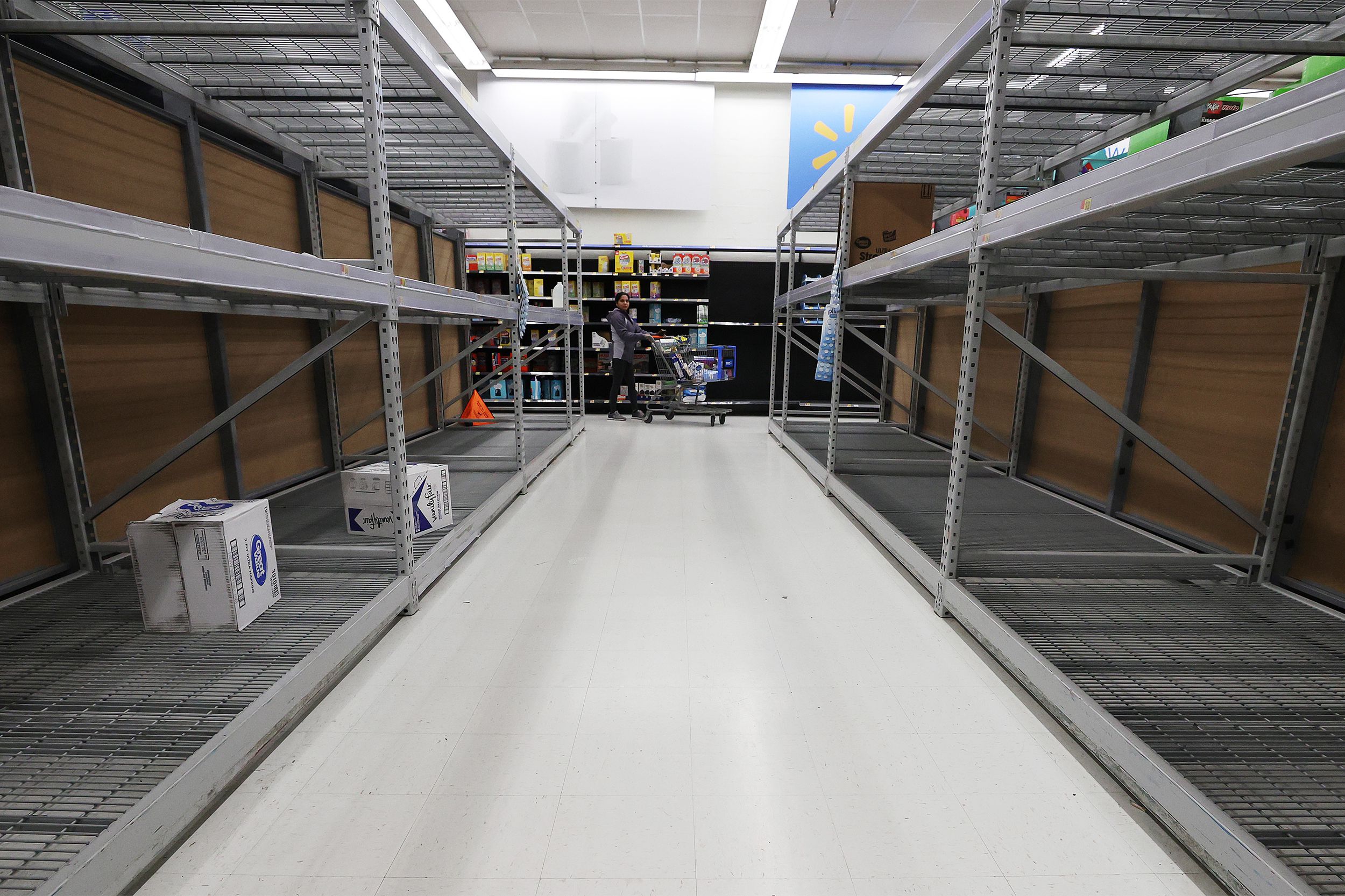 empty Walmart shelves during coronavirus