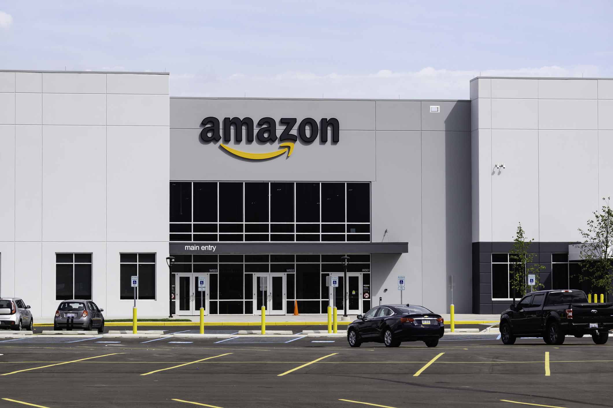 An Amazon warehouse and distribution center located in Shelby Township, Michigan.