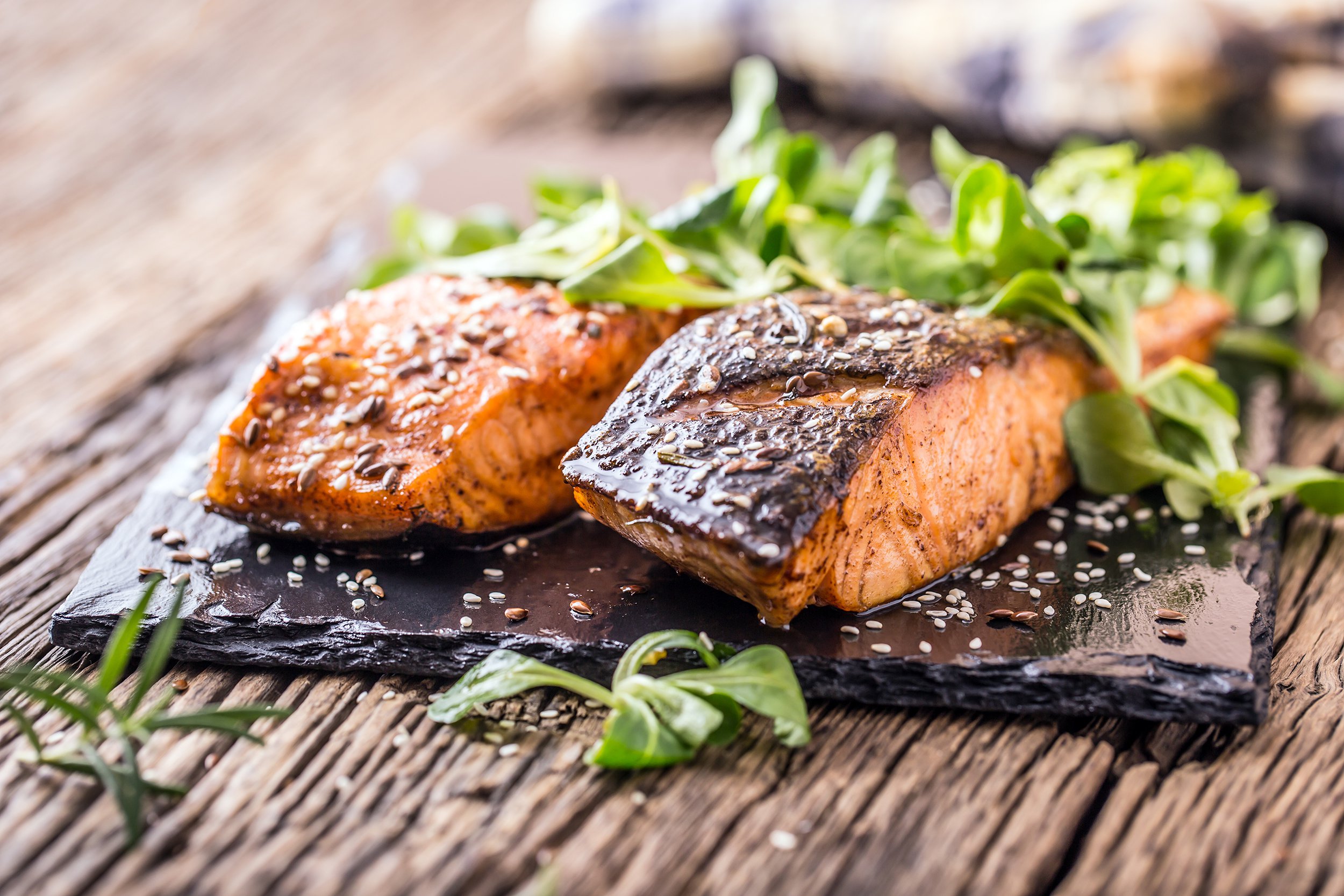 Salmon With Scallions and Sesame