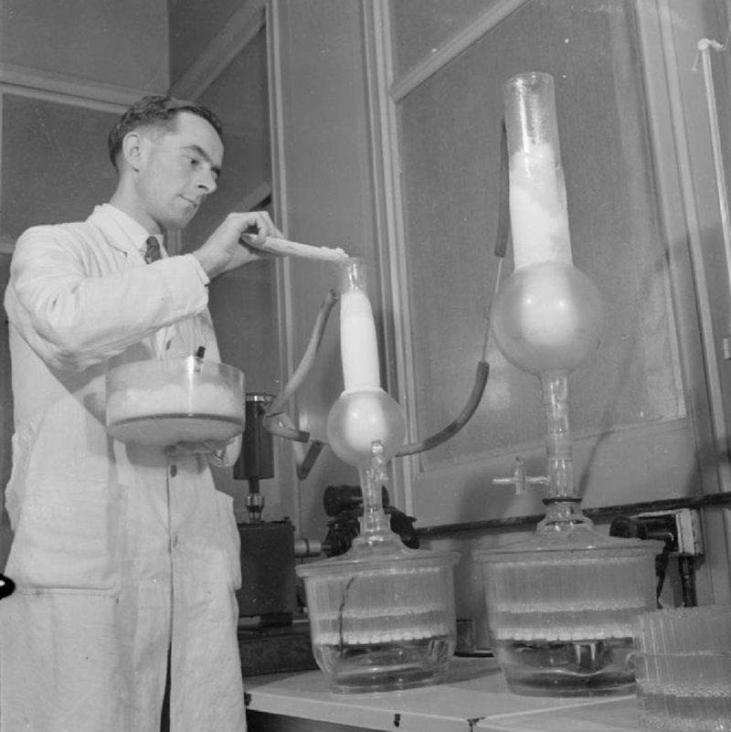 A Technician Preparing Penicillin in 1943
