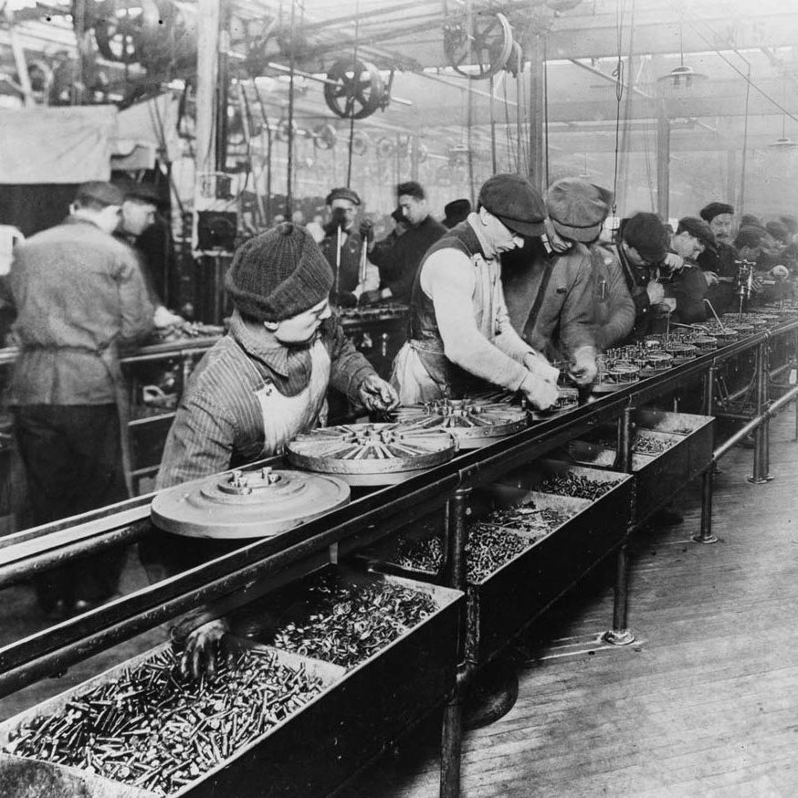 Ford Introduces the Assembly Line for the Model T Automobile in 1913