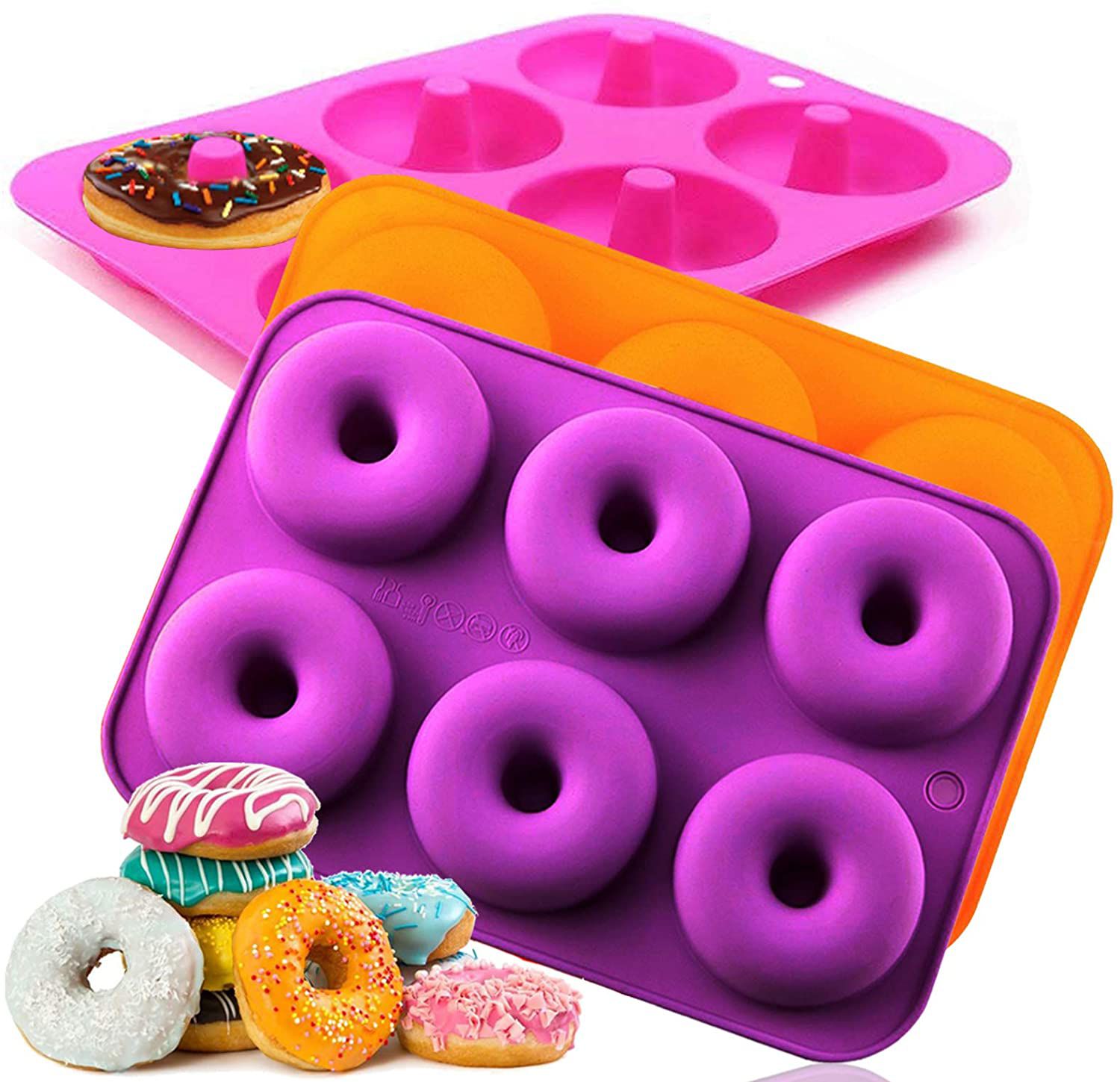 3-Pack Silicone Doughnut Pans