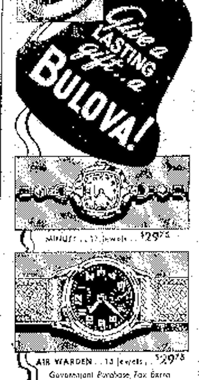 Bulova Watches Ad in 1941