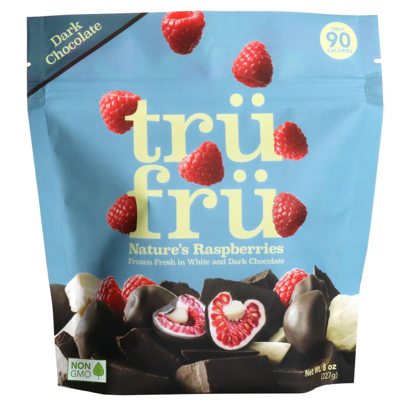 White and Dark Chocolate Frozen Whole Raspberries