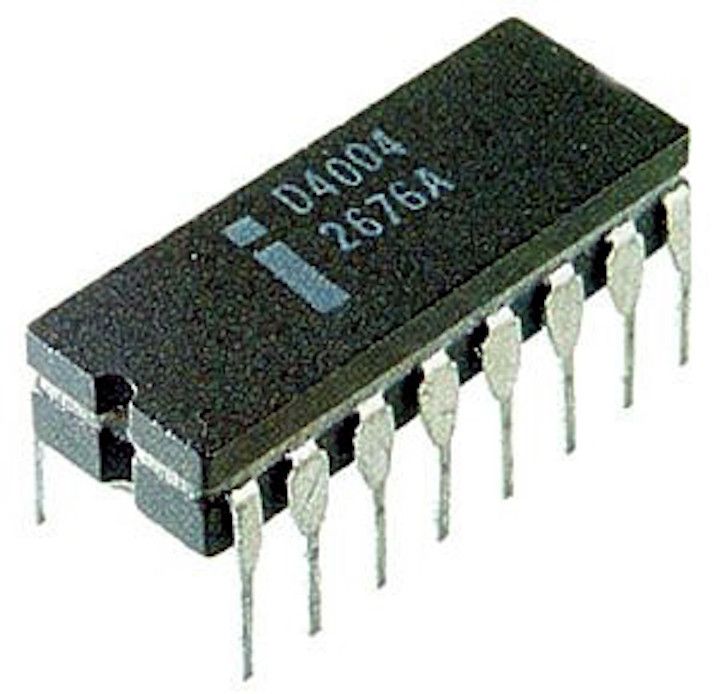 Intel C4004 Microprocessor in 1971