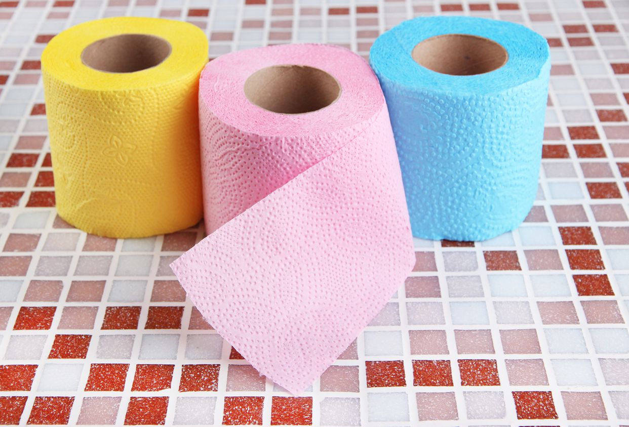 colorful toilet paper