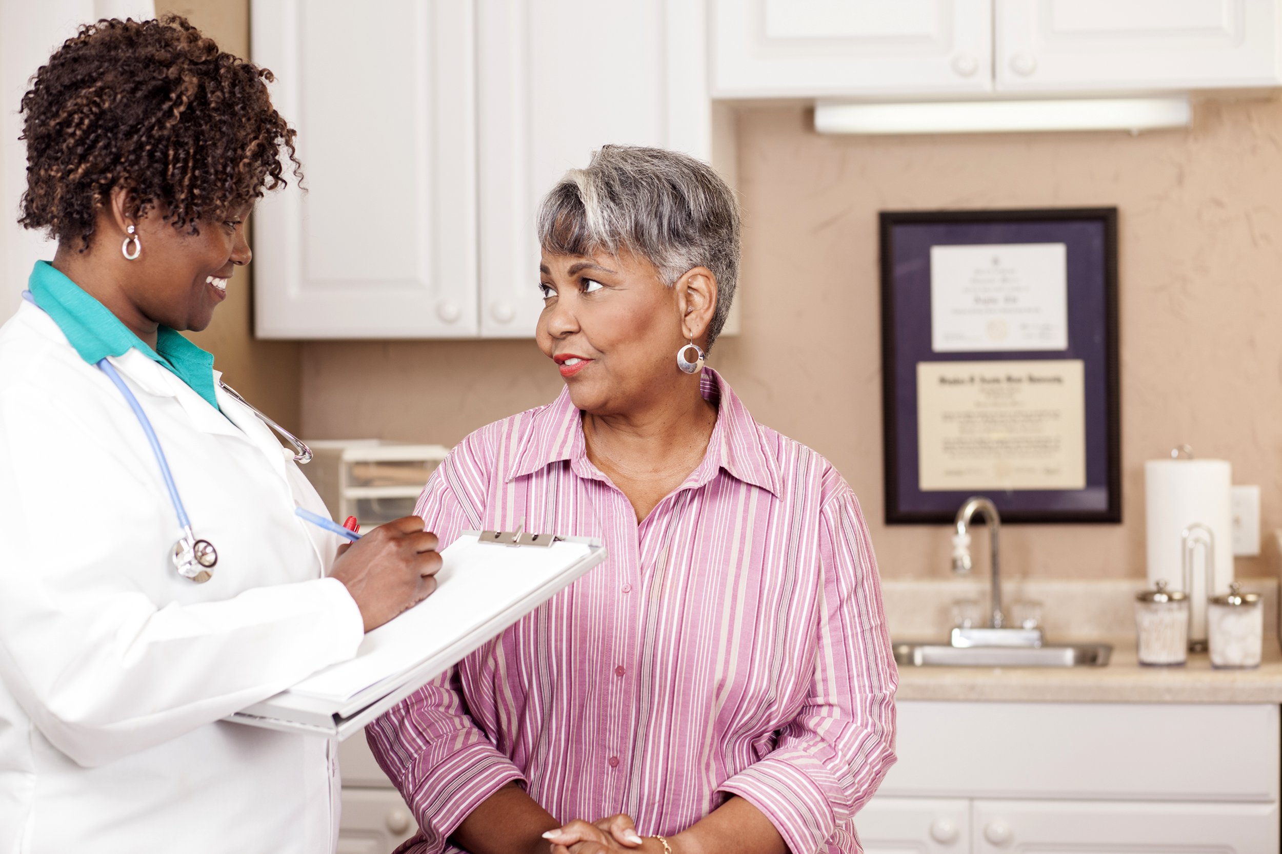 Woman visiting her doctor