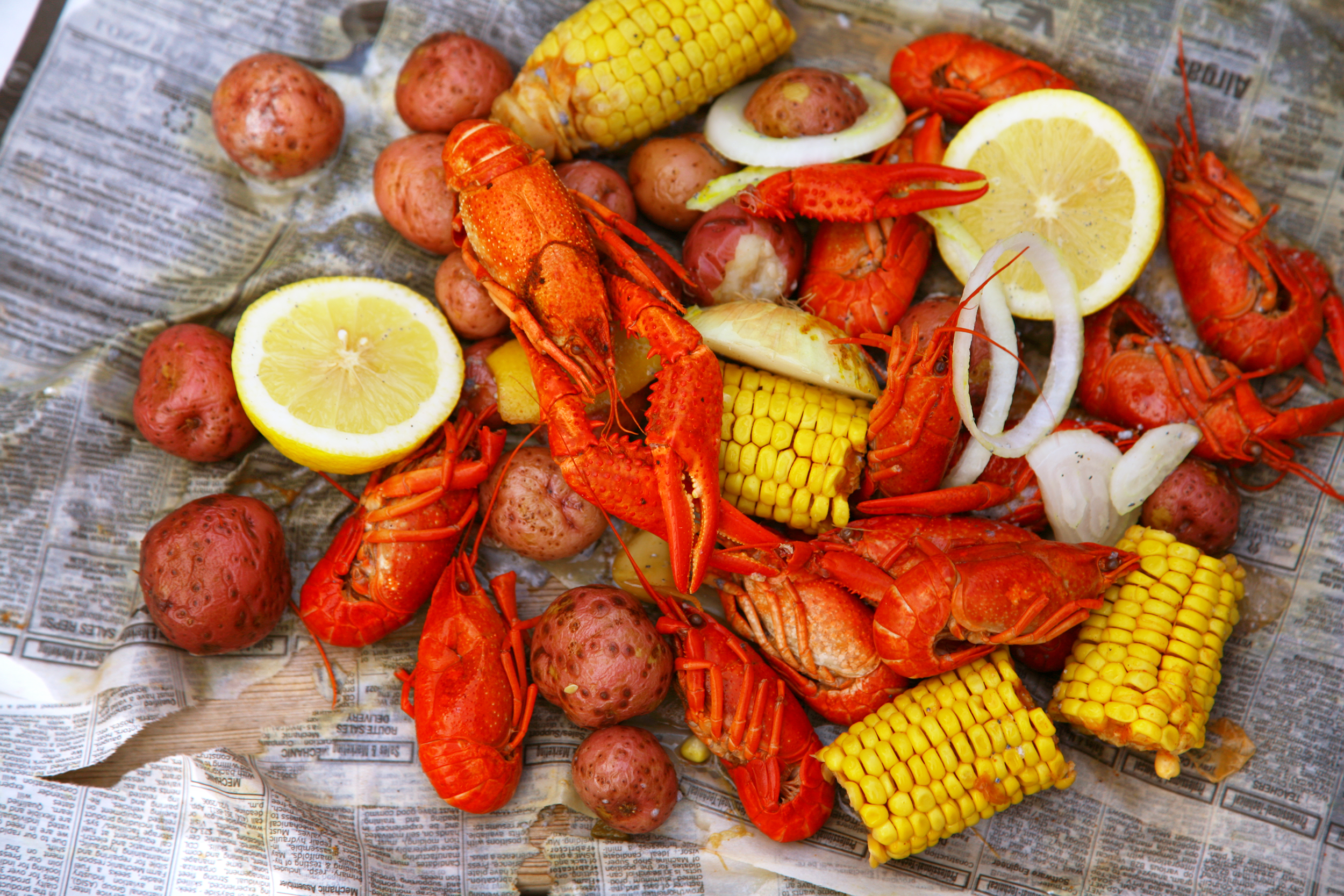 Crawfish boil from New Orleans, LA