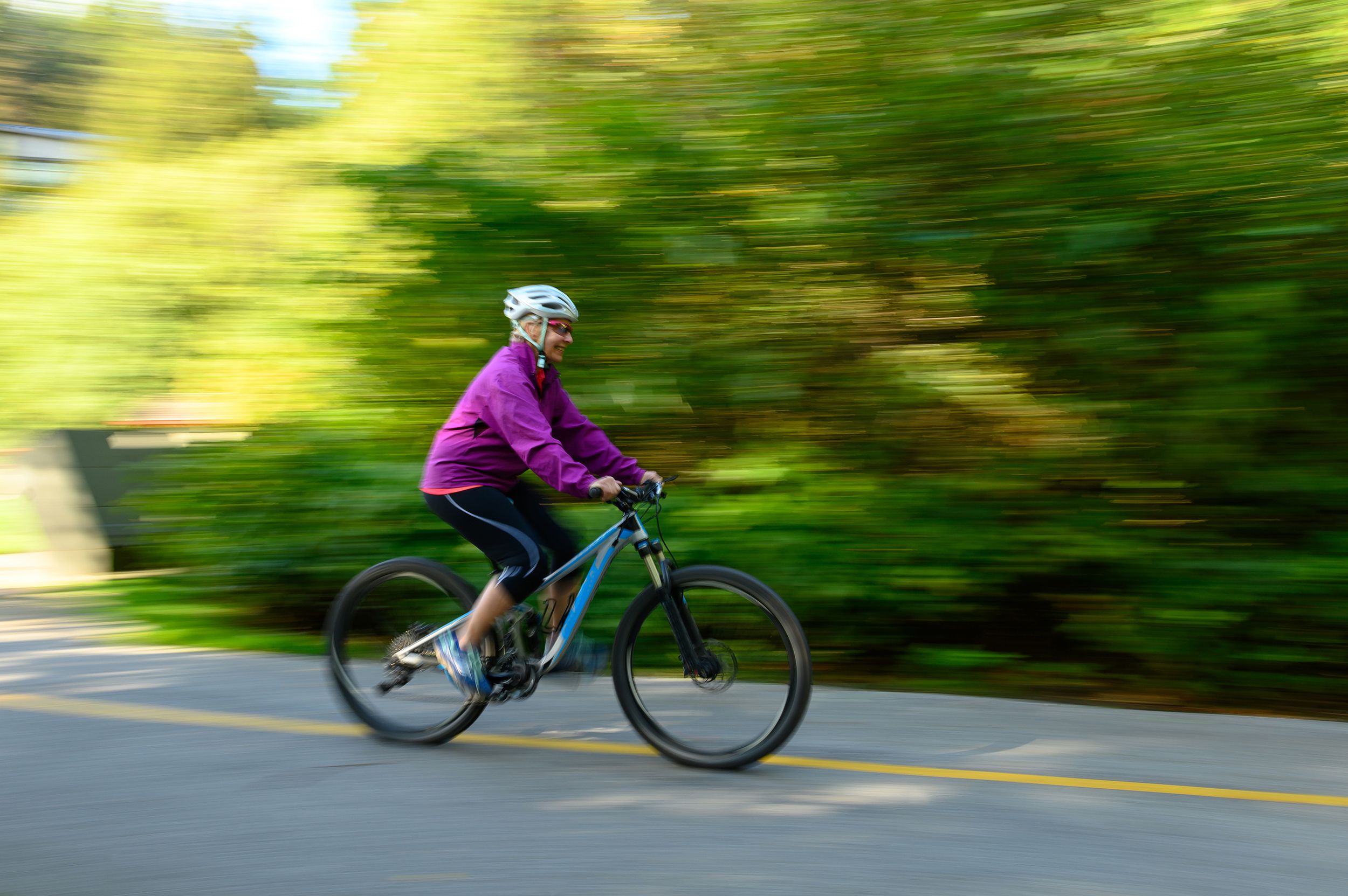 senior woman cycling, Delaware