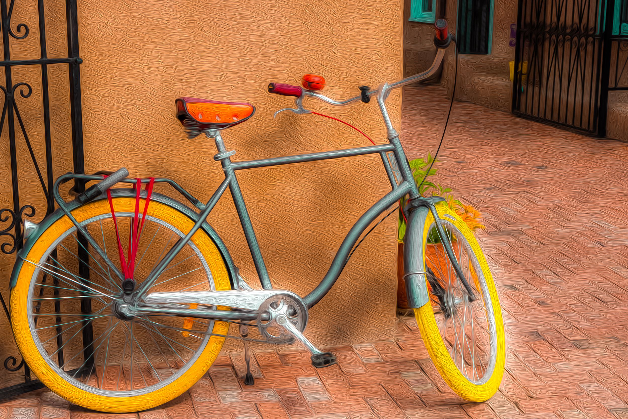 bicycle in old Albuquerque, New Mexico