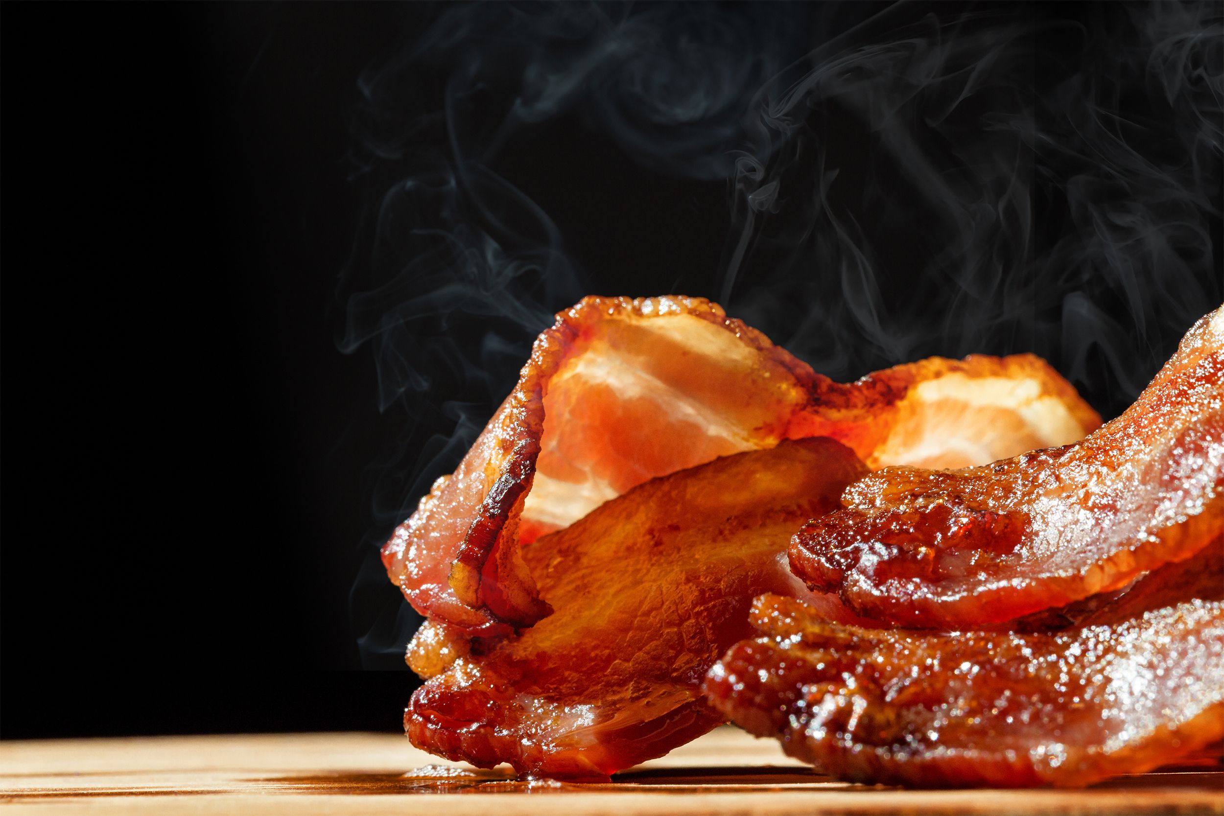 Sizzling bacon